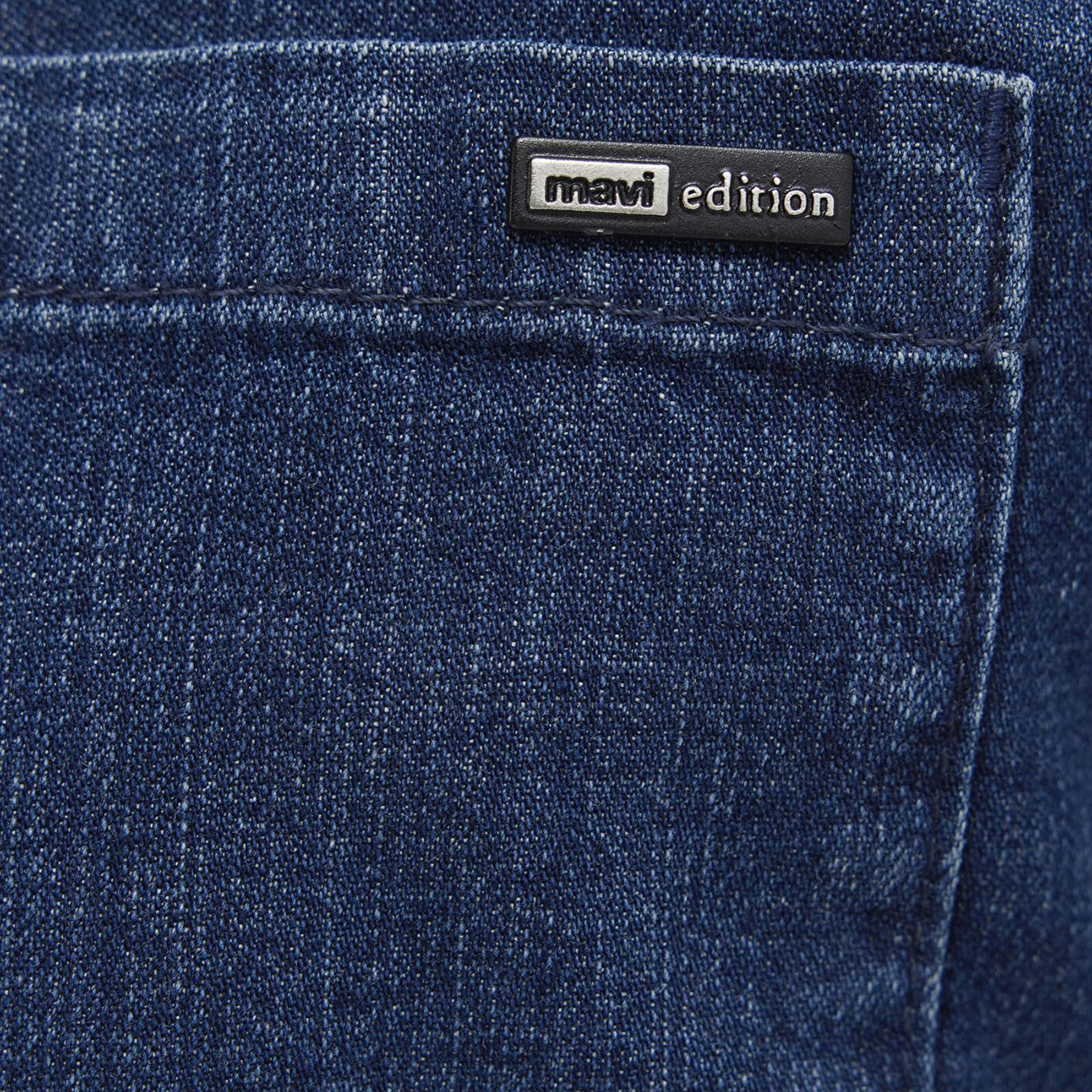 Mavi Eric Mavi Edition Puslu İndigo Mavisi Jean Gömlek Regular Fit / Normal Kesim 0211504-91348