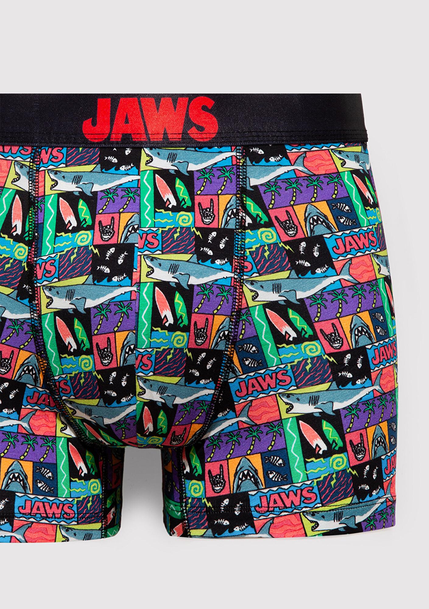 Mavi Jaws Baskılı Siyah Boxer 0912187-900