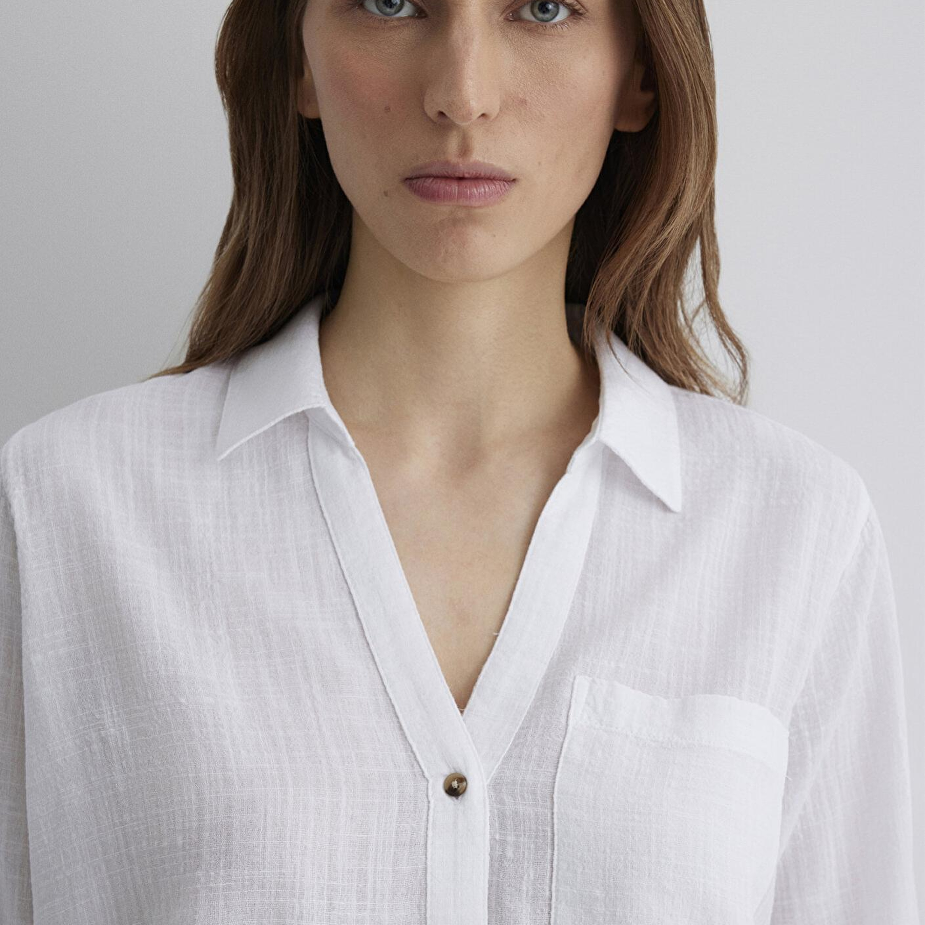 Mavi Beyaz Gömlek Loose Fit / Bol Rahat Kesim 1211114-620