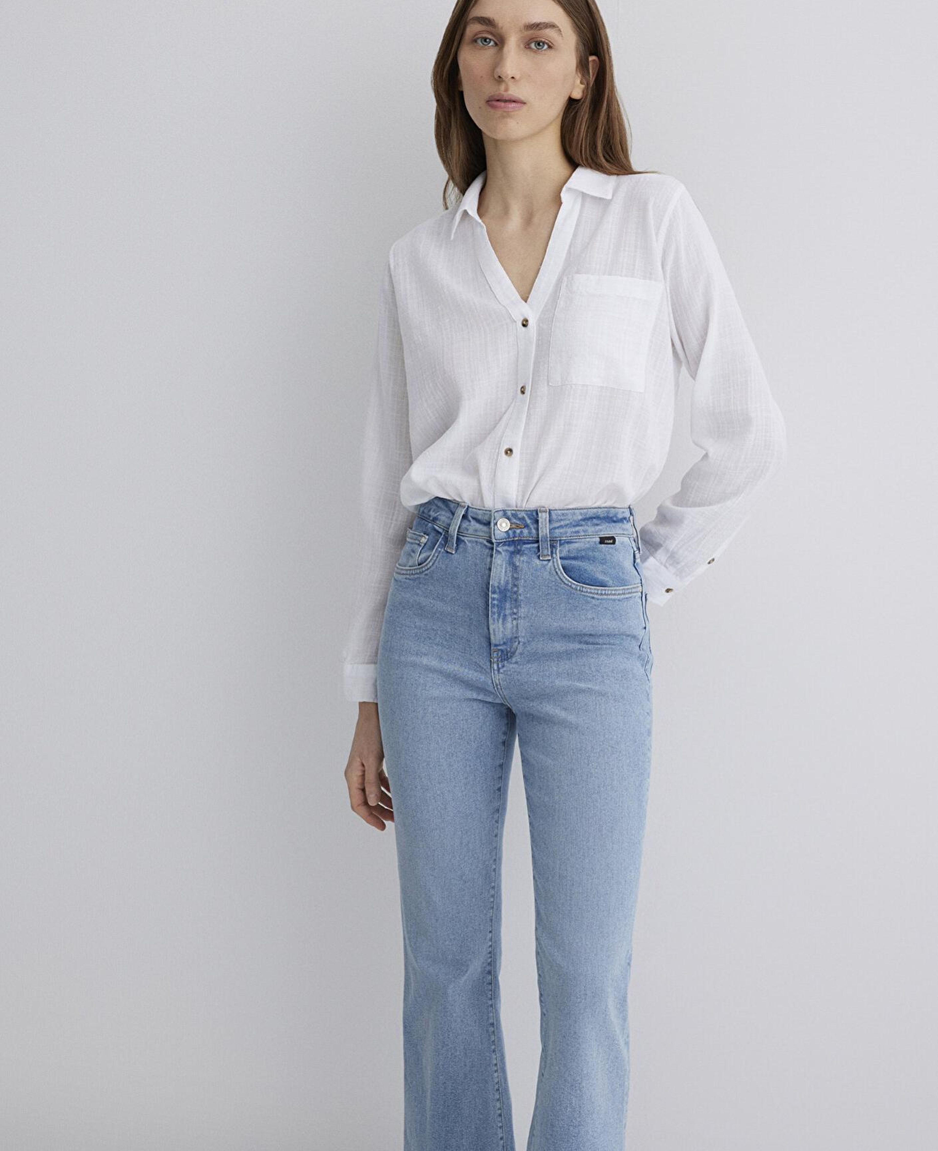 Mavi Beyaz Gömlek Loose Fit / Bol Rahat Kesim 1211114-620