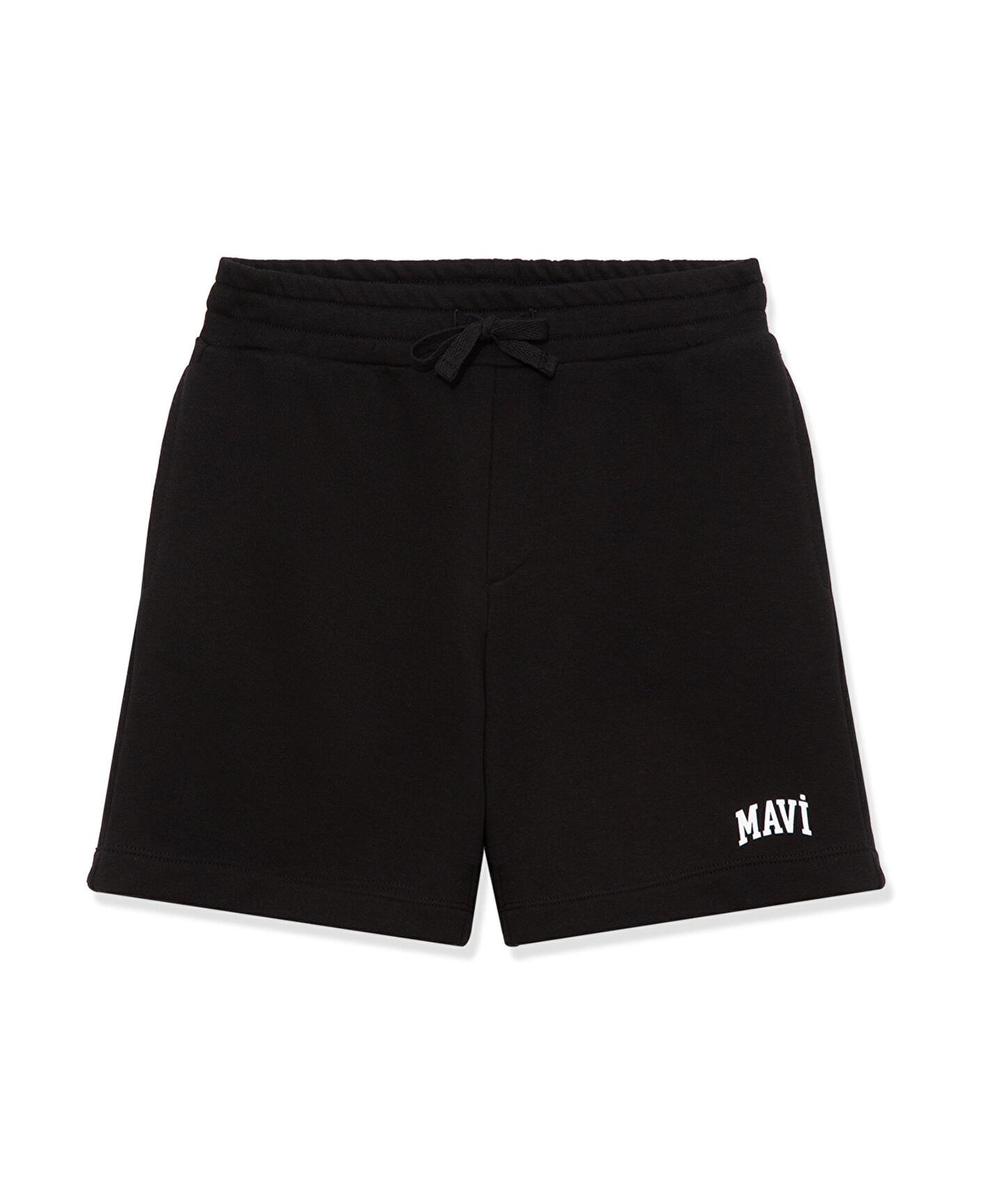 Mavi Mavi Logo Baskılı Siyah Şort 6410003-900