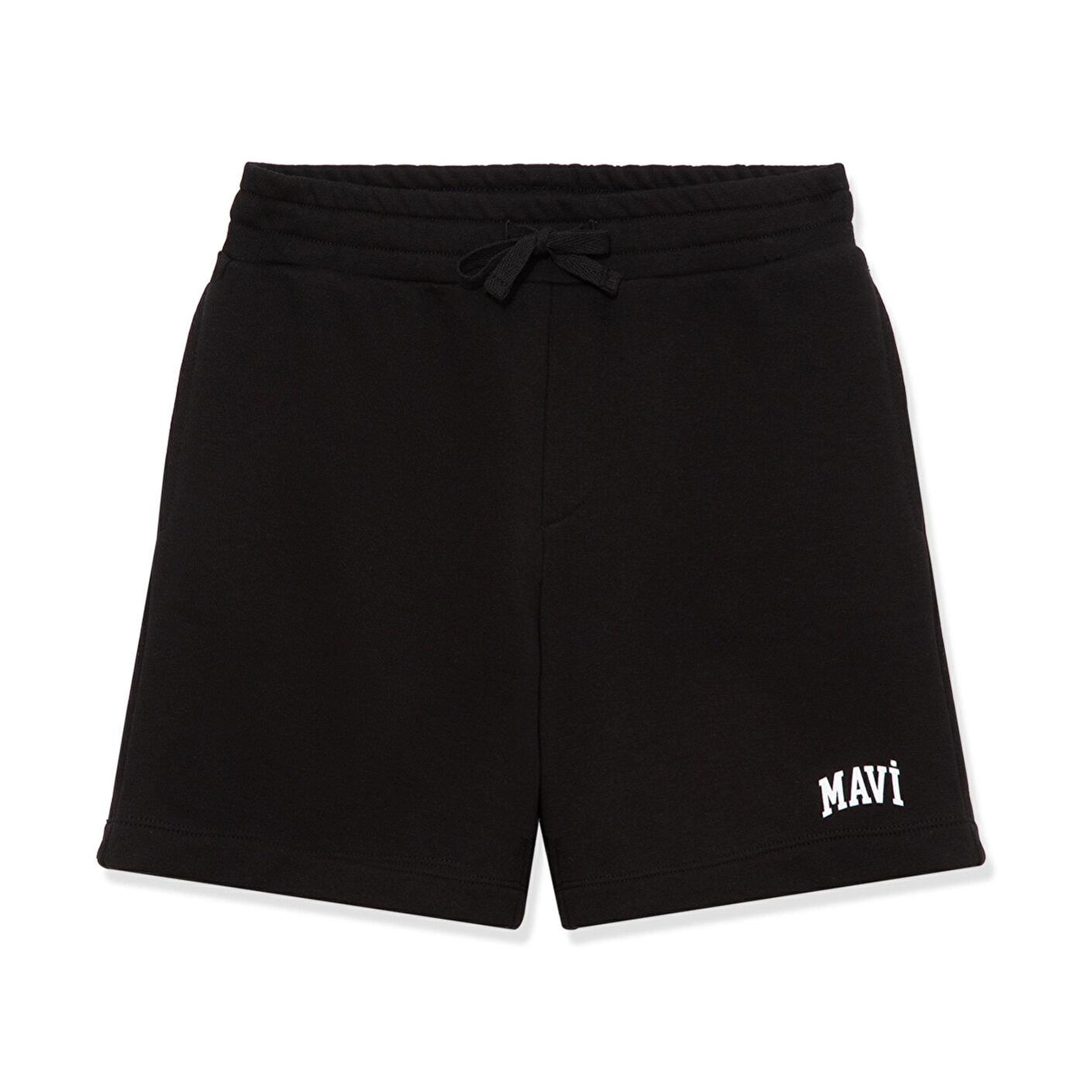 Mavi Mavi Logo Baskılı Siyah Şort 6410003-900