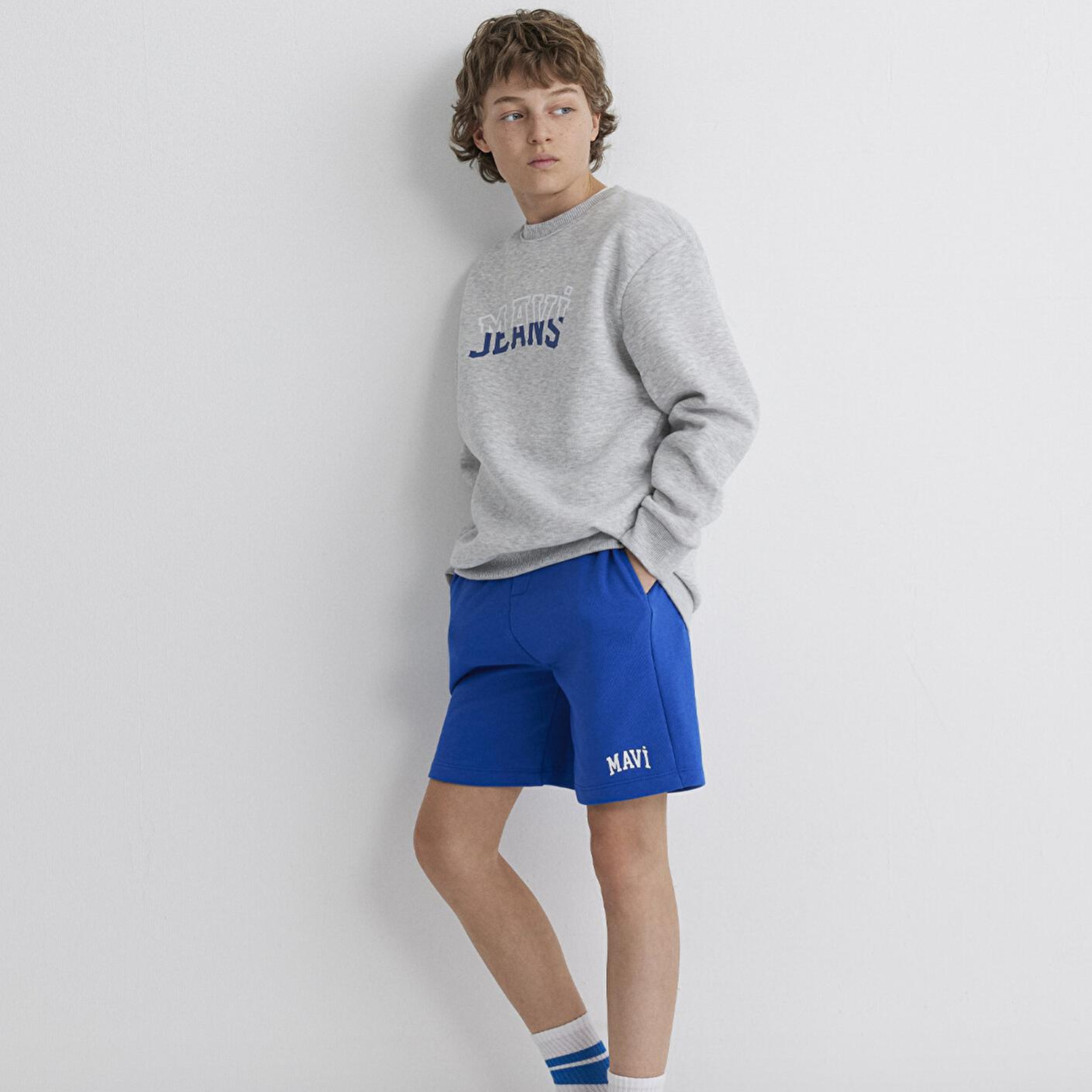 Mavi Mavi Logo Baskılı Mavi Şort 6410003-70896