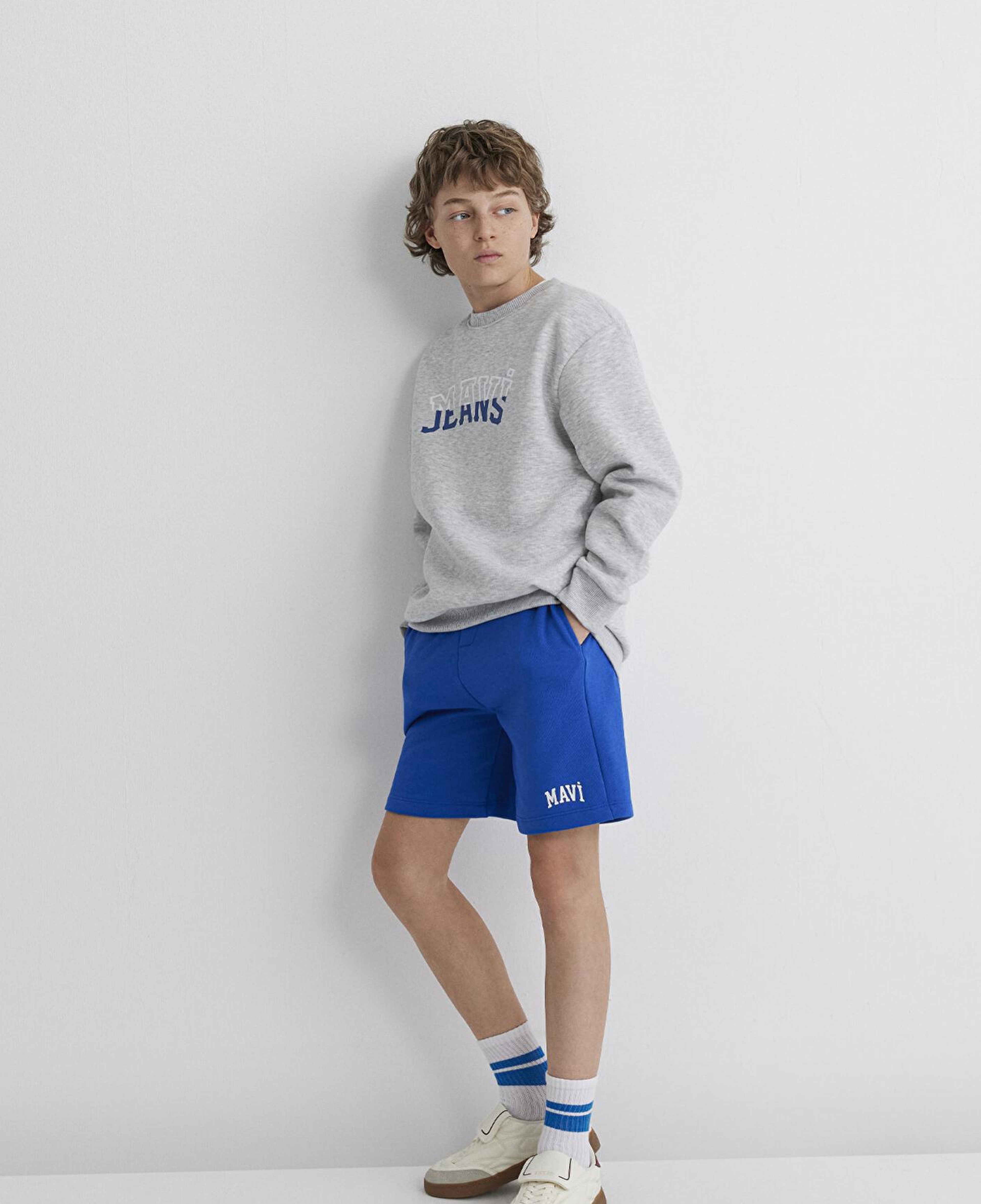 Mavi Mavi Logo Baskılı Mavi Şort 6410003-70896