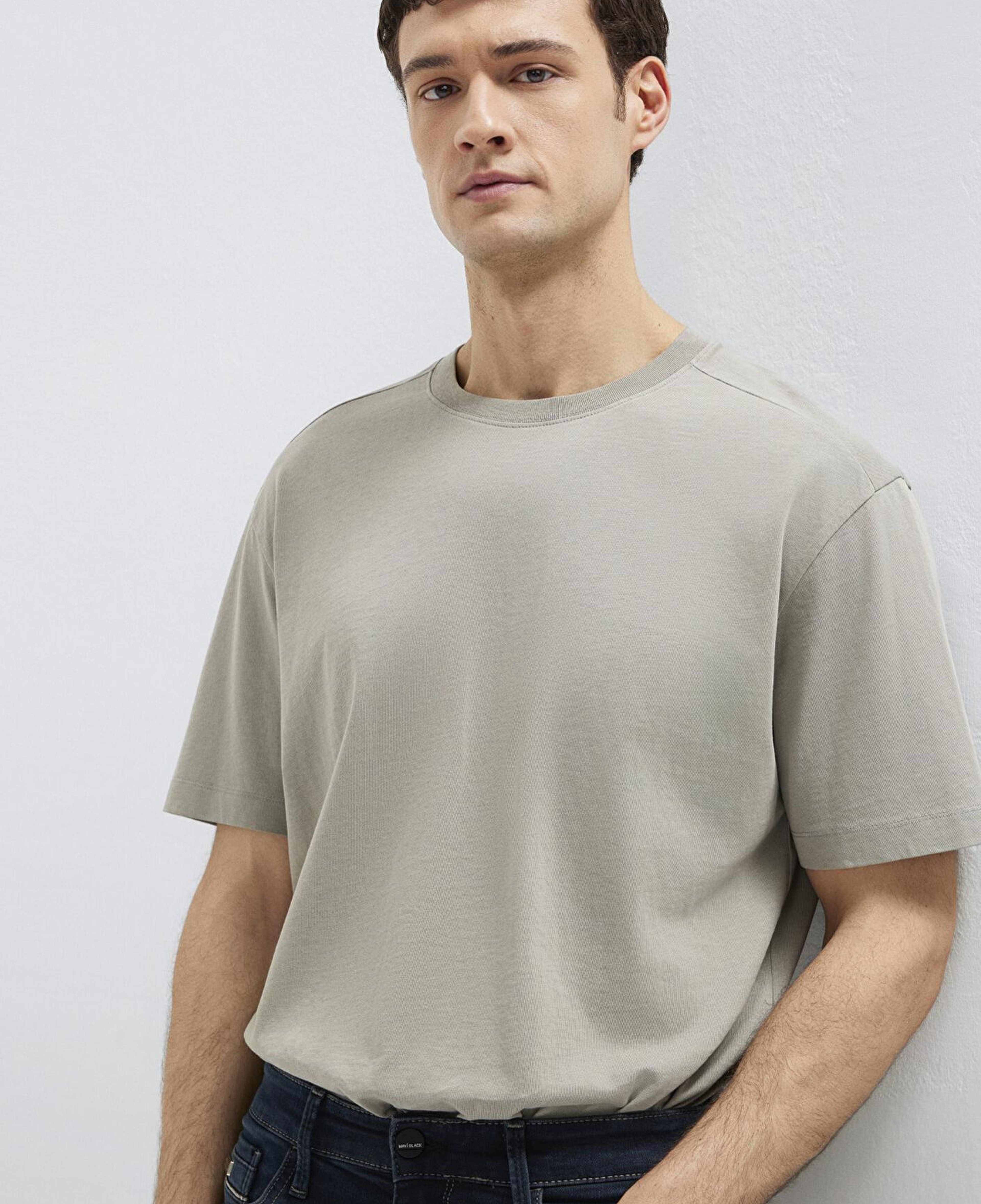 Mavi Gri Basic Tişört Loose Fit / Bol Rahat Kesim 0613466-70352