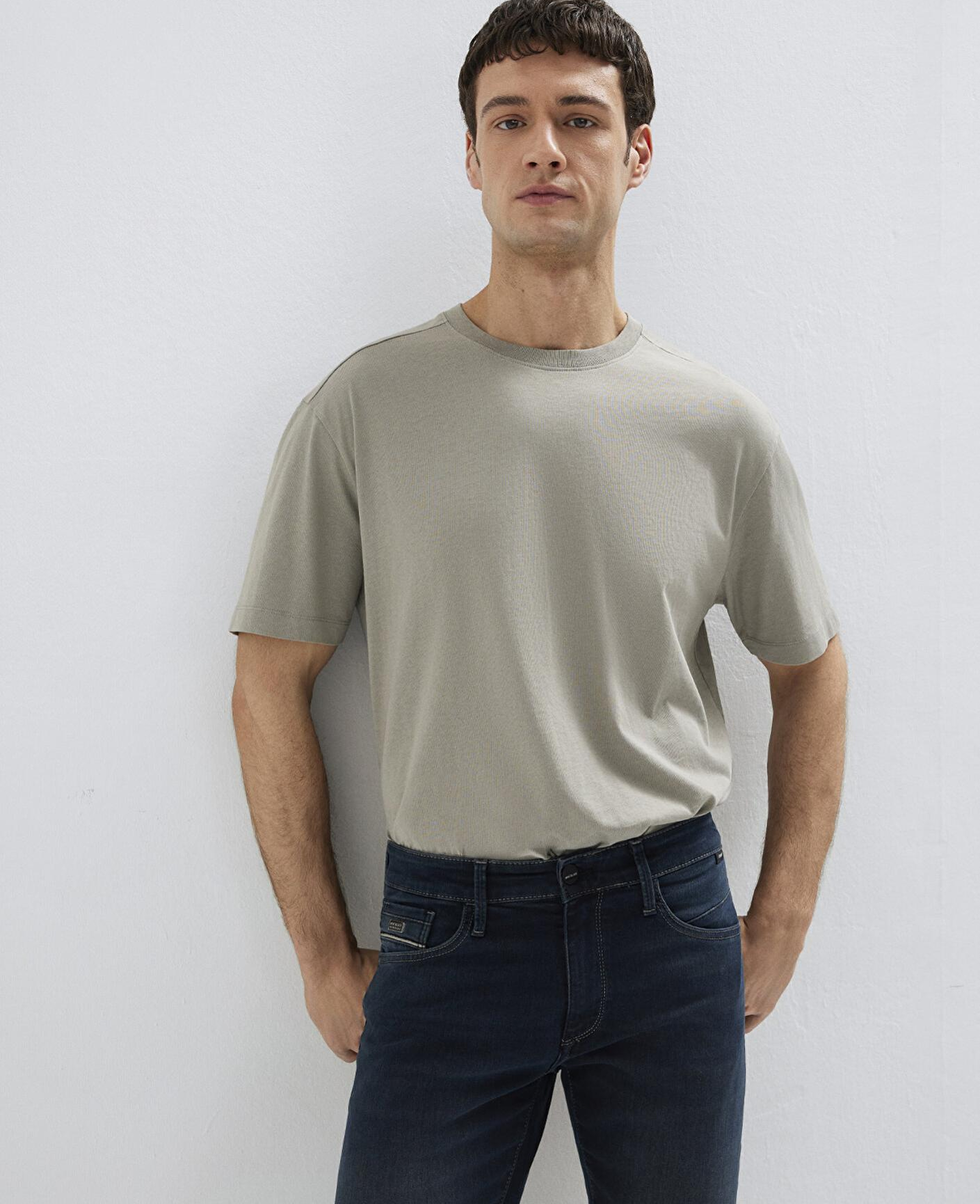 Mavi Gri Basic Tişört Loose Fit / Bol Rahat Kesim 0613466-70352