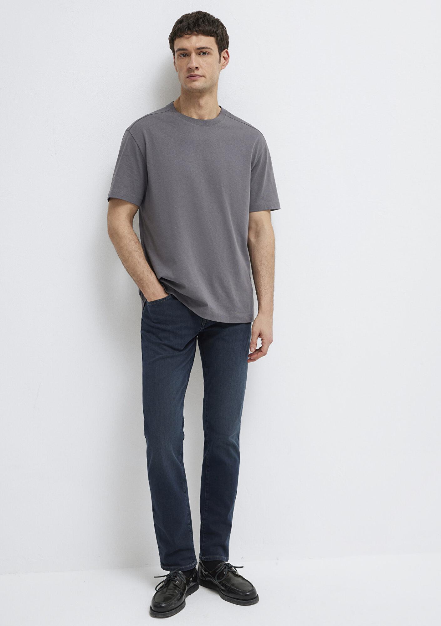 Mavi Antrasit Basic Tişört Loose Fit / Bol Rahat Kesim 0613466-90721