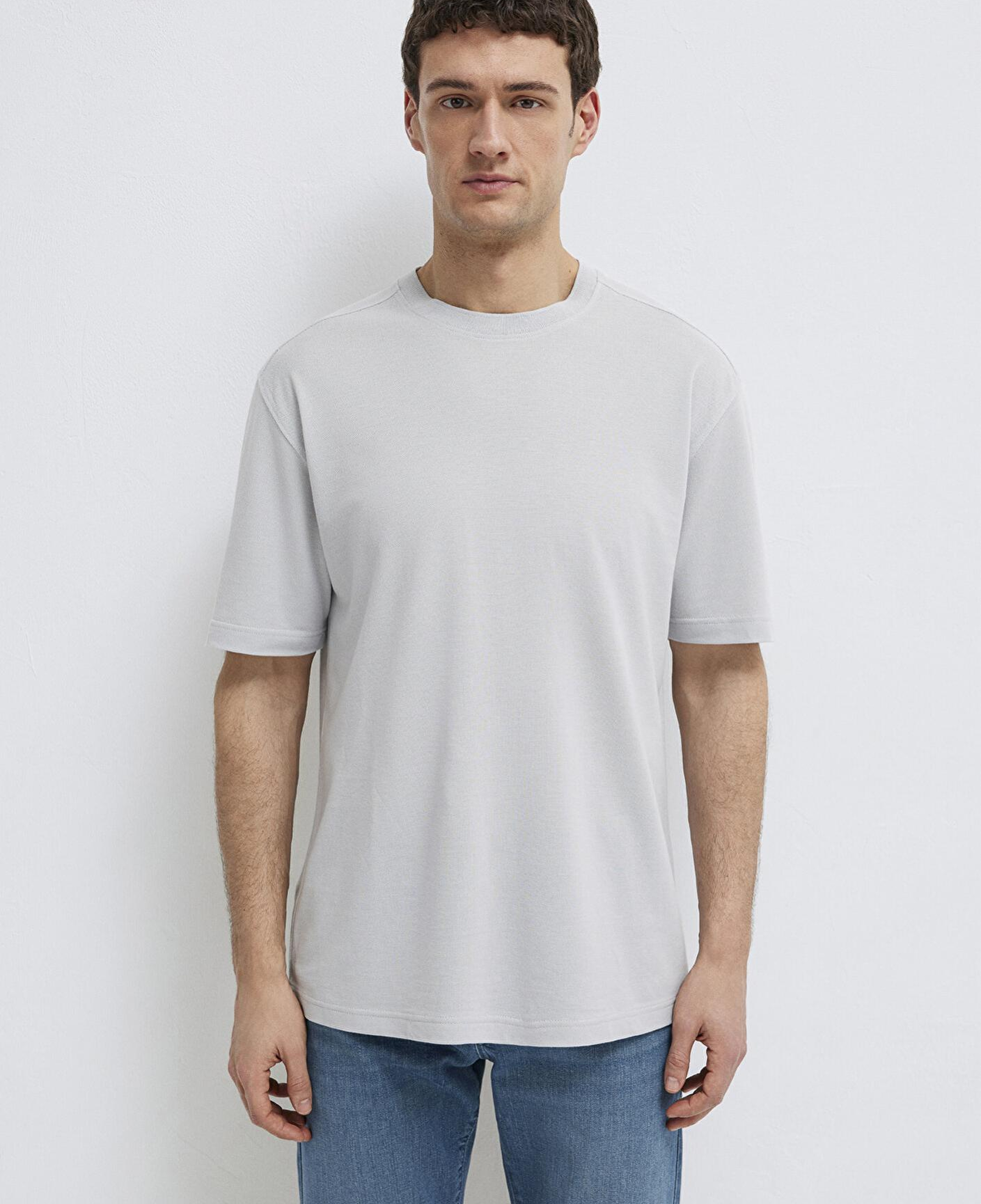 Mavi Soft-Premium Açık Mavi (TENCEL™) Liyosel Karışımlı Tişört Loose Fit / Bol Rahat Kesim 0613468-70802