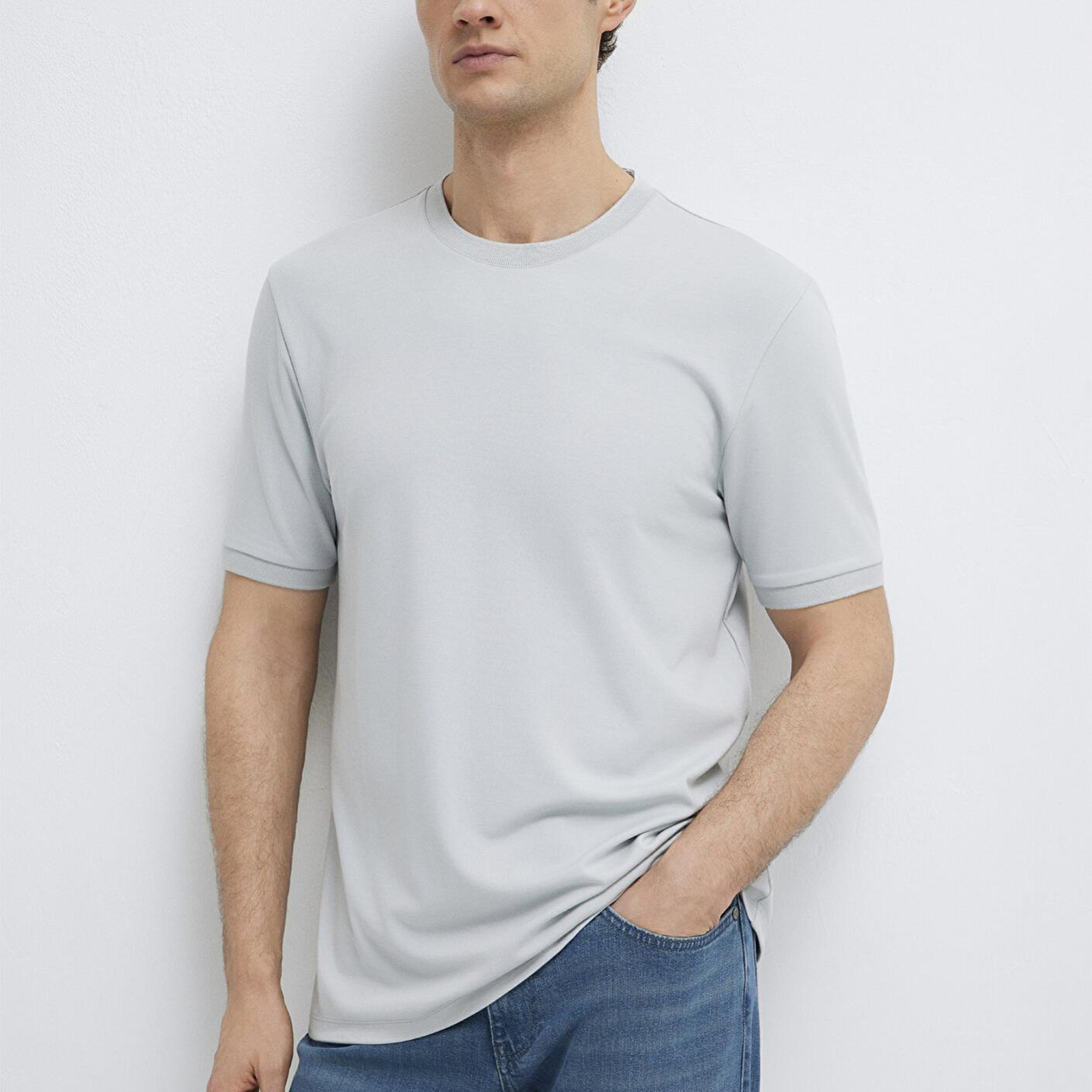 Mavi Soft Premium Gri Tişört Regular Fit / Normal Kesim 0613470-70802