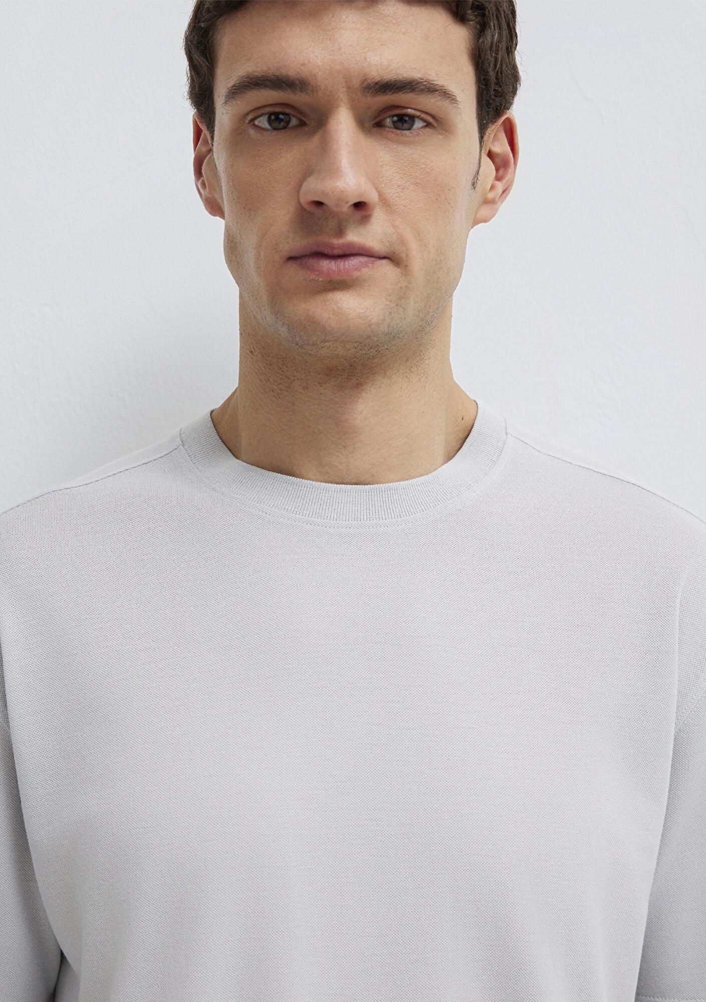 Mavi Soft-Premium Açık Mavi (TENCEL™) Liyosel Karışımlı Tişört Loose Fit / Bol Rahat Kesim 0613468-70802