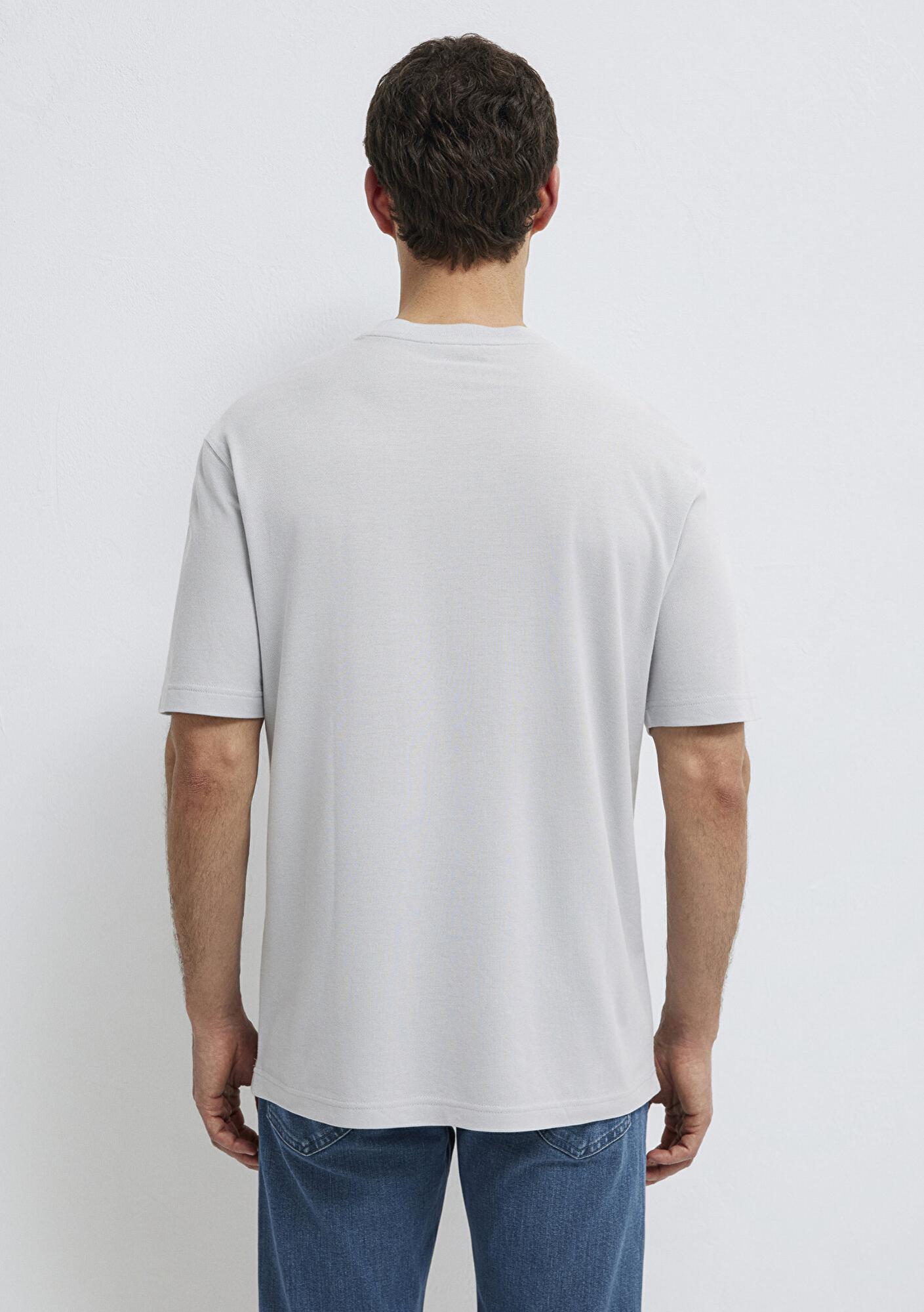 Mavi Soft-Premium Açık Mavi (TENCEL™) Liyosel Karışımlı Tişört Loose Fit / Bol Rahat Kesim 0613468-70802