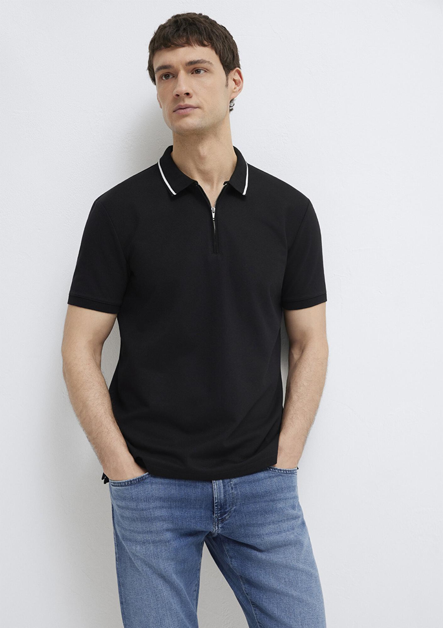Mavi Soft-Premium Siyah Polo Tişört Regular Fit / Normal Kesim 0612880-900
