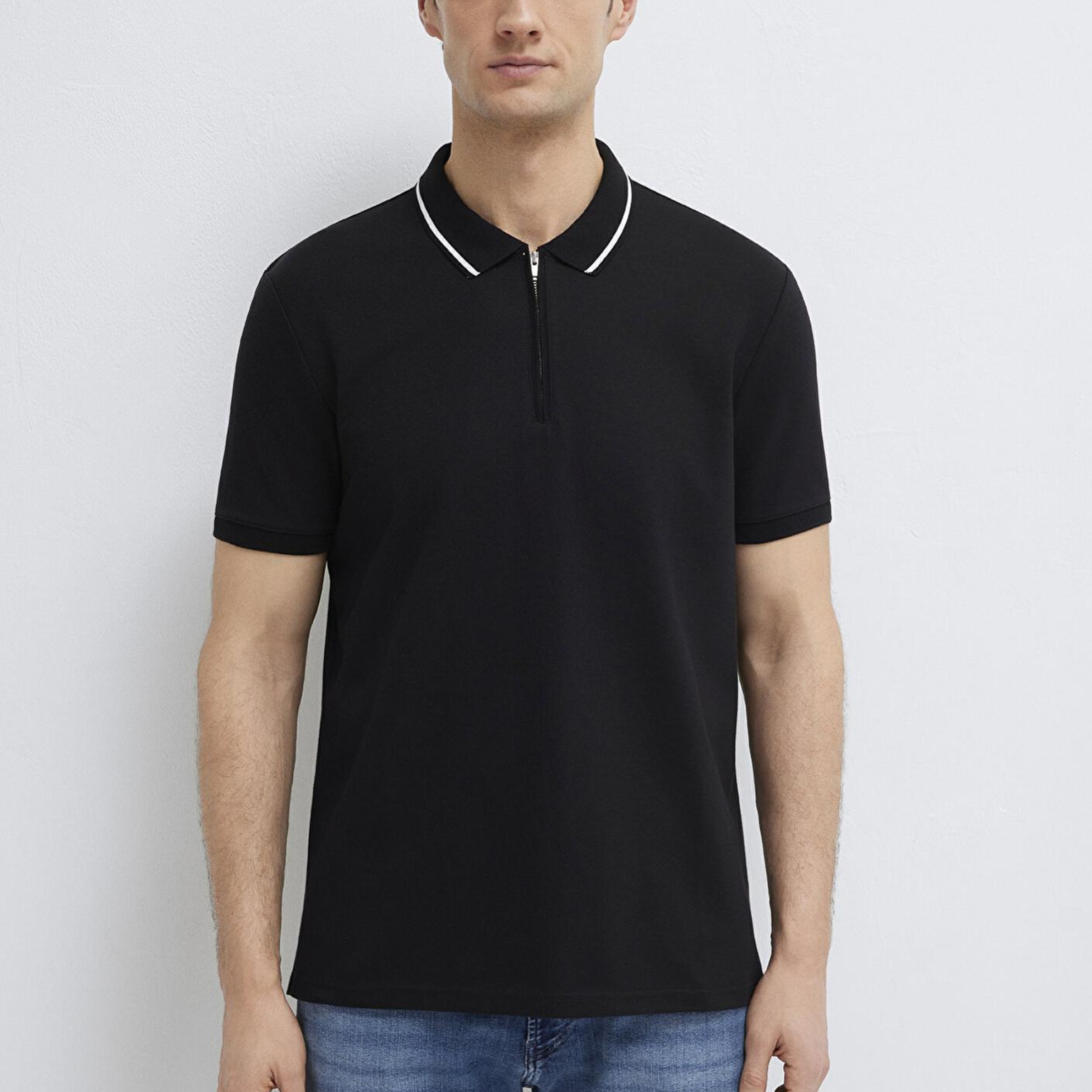 Mavi Soft-Premium Siyah Polo Tişört Regular Fit / Normal Kesim 0612880-900