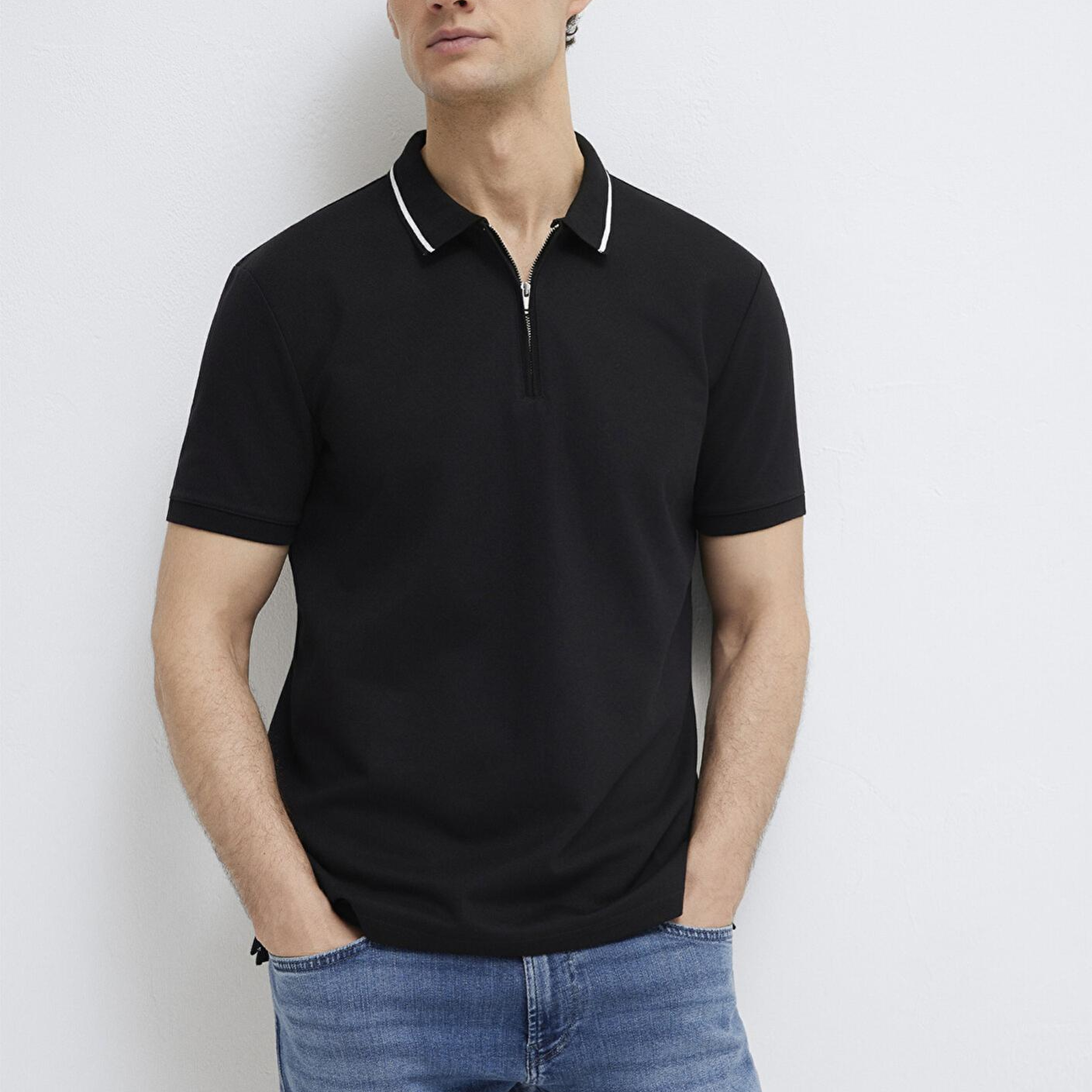 Mavi Soft-Premium Siyah Polo Tişört Regular Fit / Normal Kesim 0612880-900