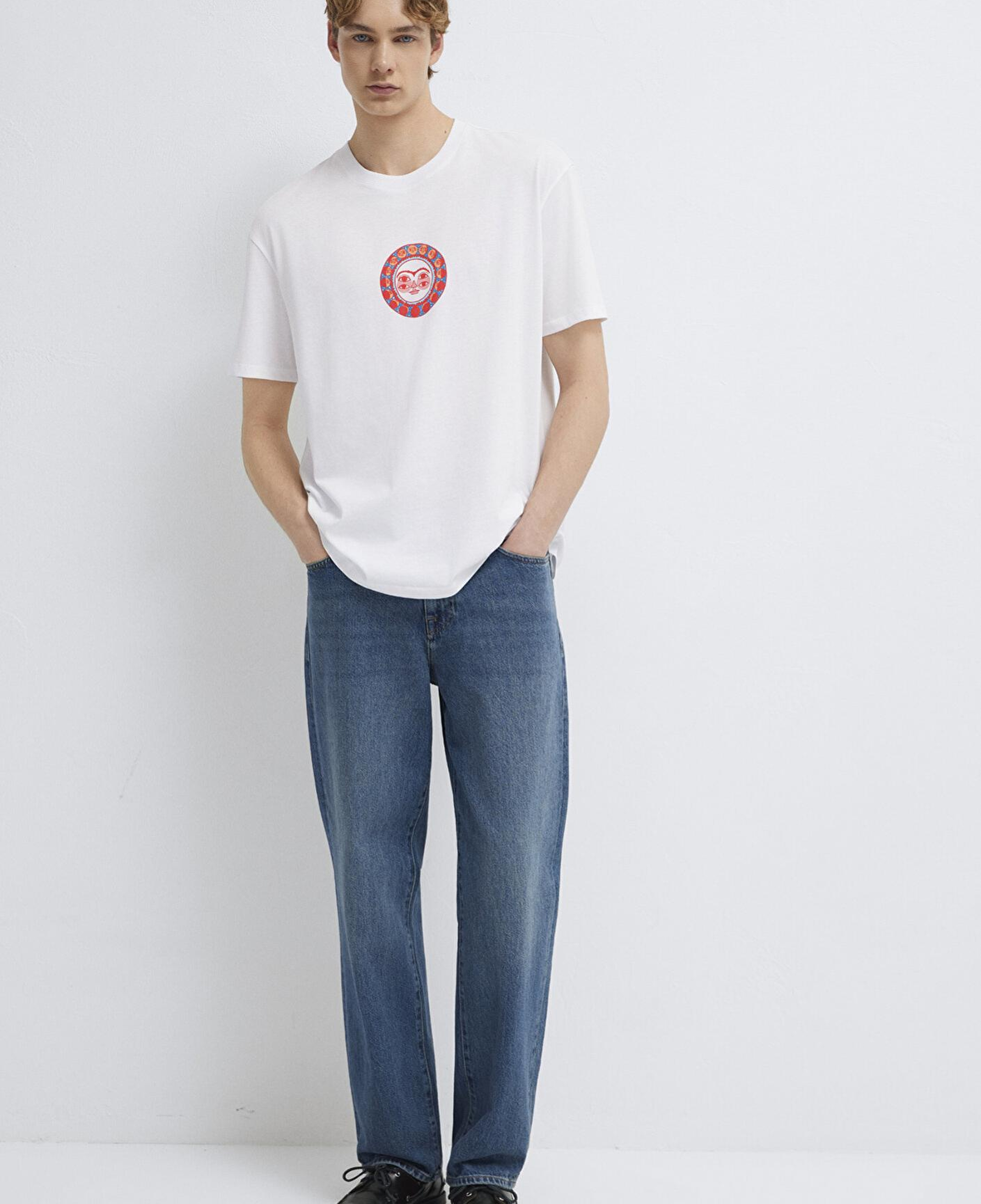 Mavi Ricardo Cavolo Lisanslı Baskılı Beyaz Tişört Relaxed Fit / Rahat Kesim 0613397-620