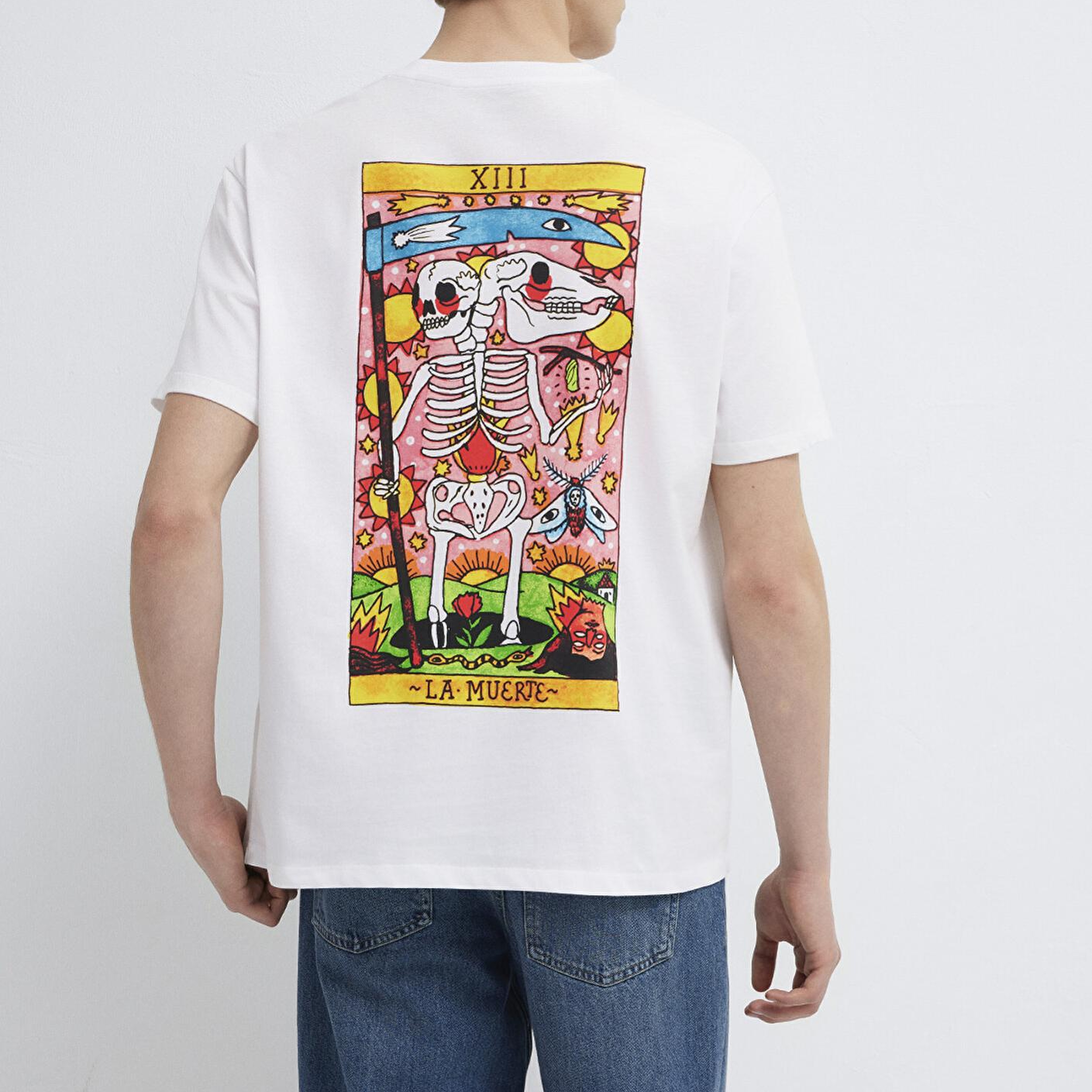 Mavi Ricardo Cavolo Lisanslı Baskılı Beyaz Tişört Relaxed Fit / Rahat Kesim 0613397-620