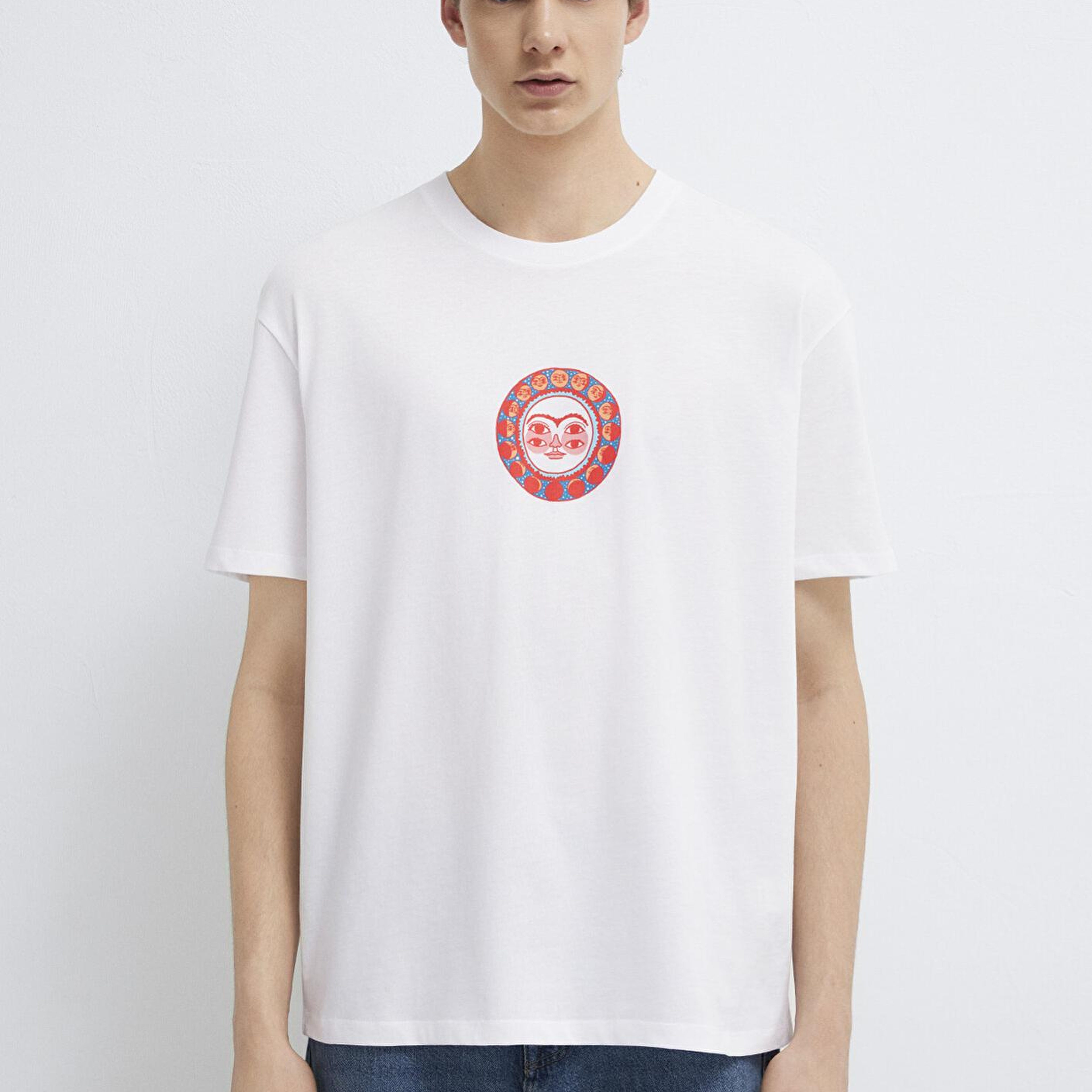 Mavi Ricardo Cavolo Lisanslı Baskılı Beyaz Tişört Relaxed Fit / Rahat Kesim 0613397-620