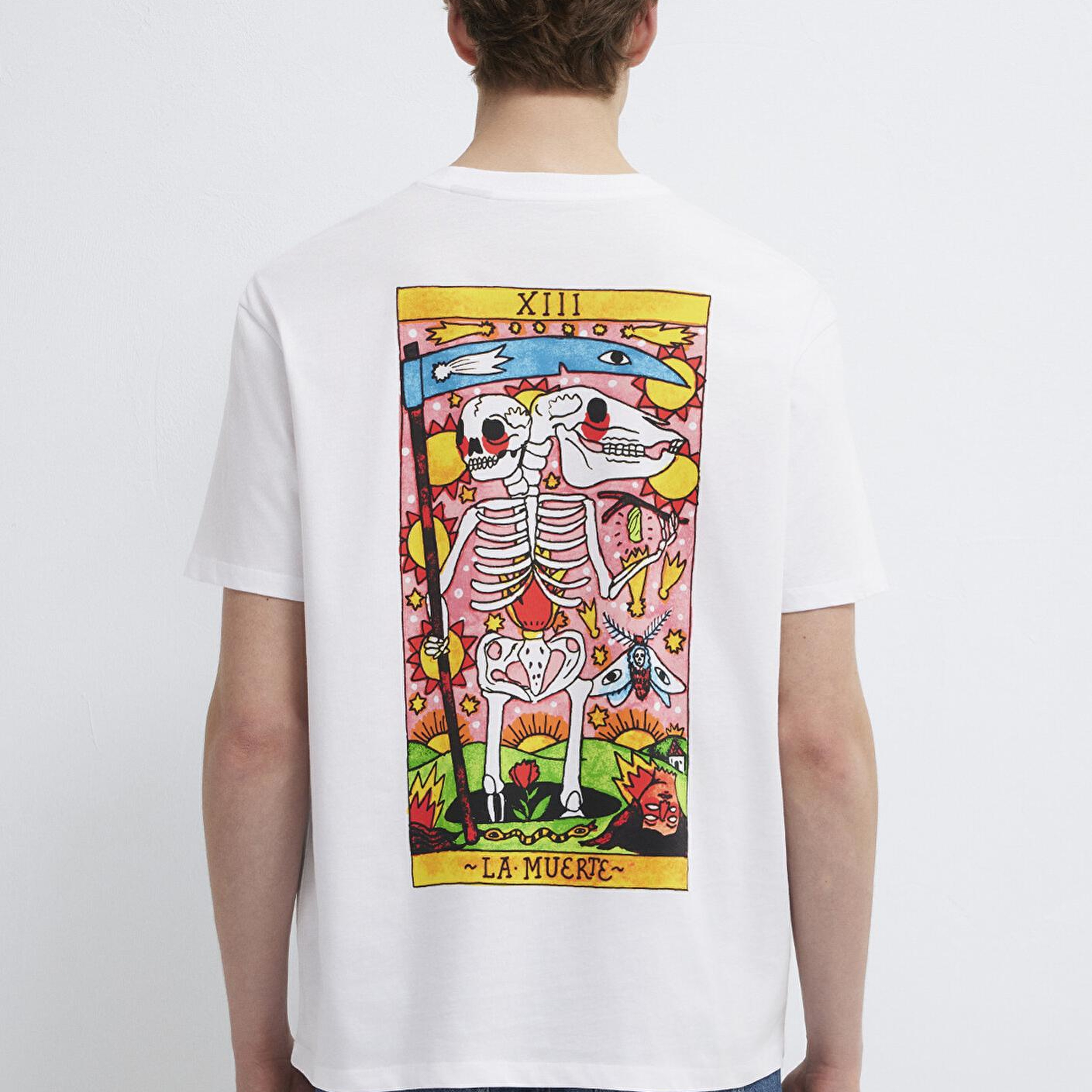 Mavi Ricardo Cavolo Lisanslı Baskılı Beyaz Tişört Relaxed Fit / Rahat Kesim 0613397-620