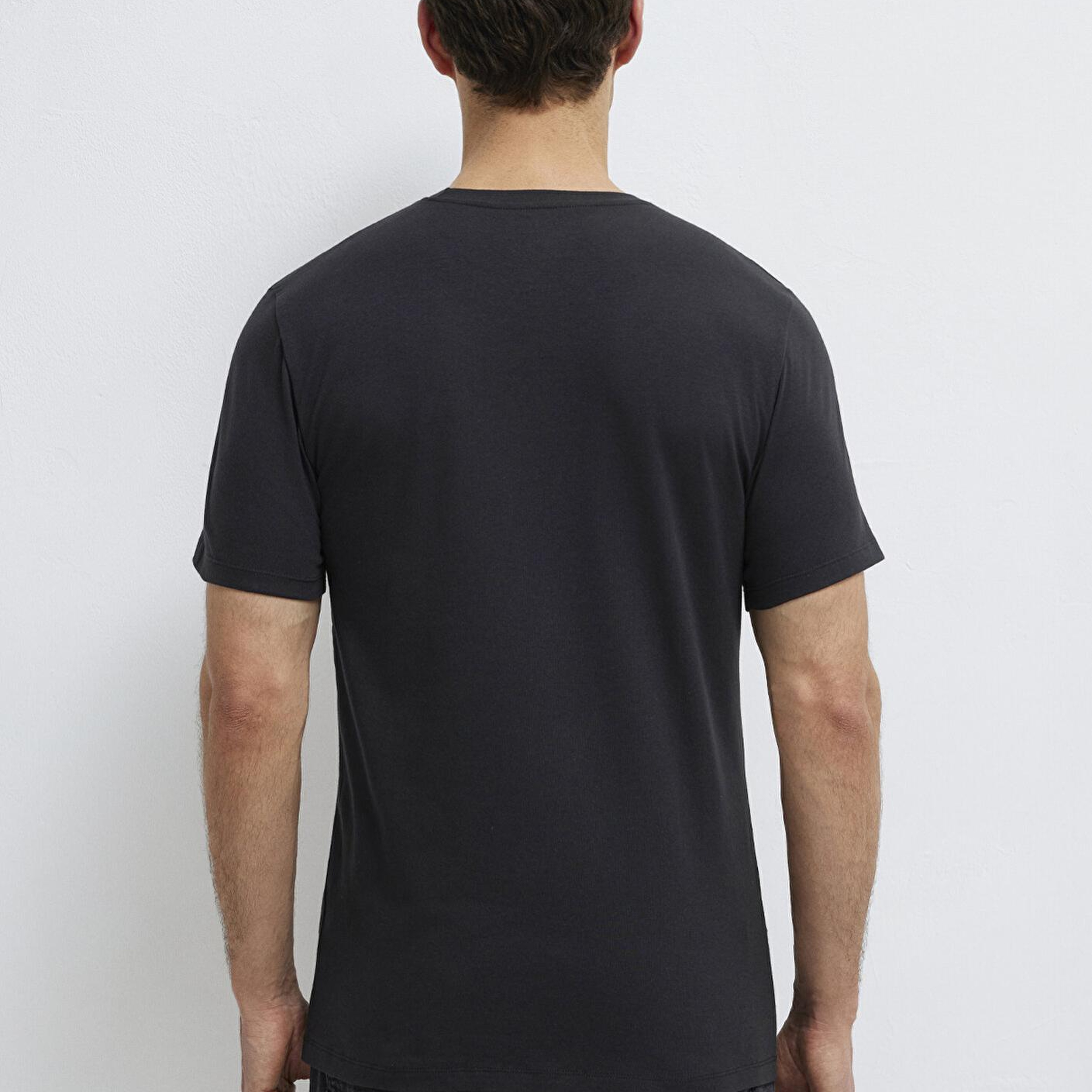 Mavi Stretch Siyah Basic Tişört Fitted / Vücuda Oturan Kesim 061747-900
