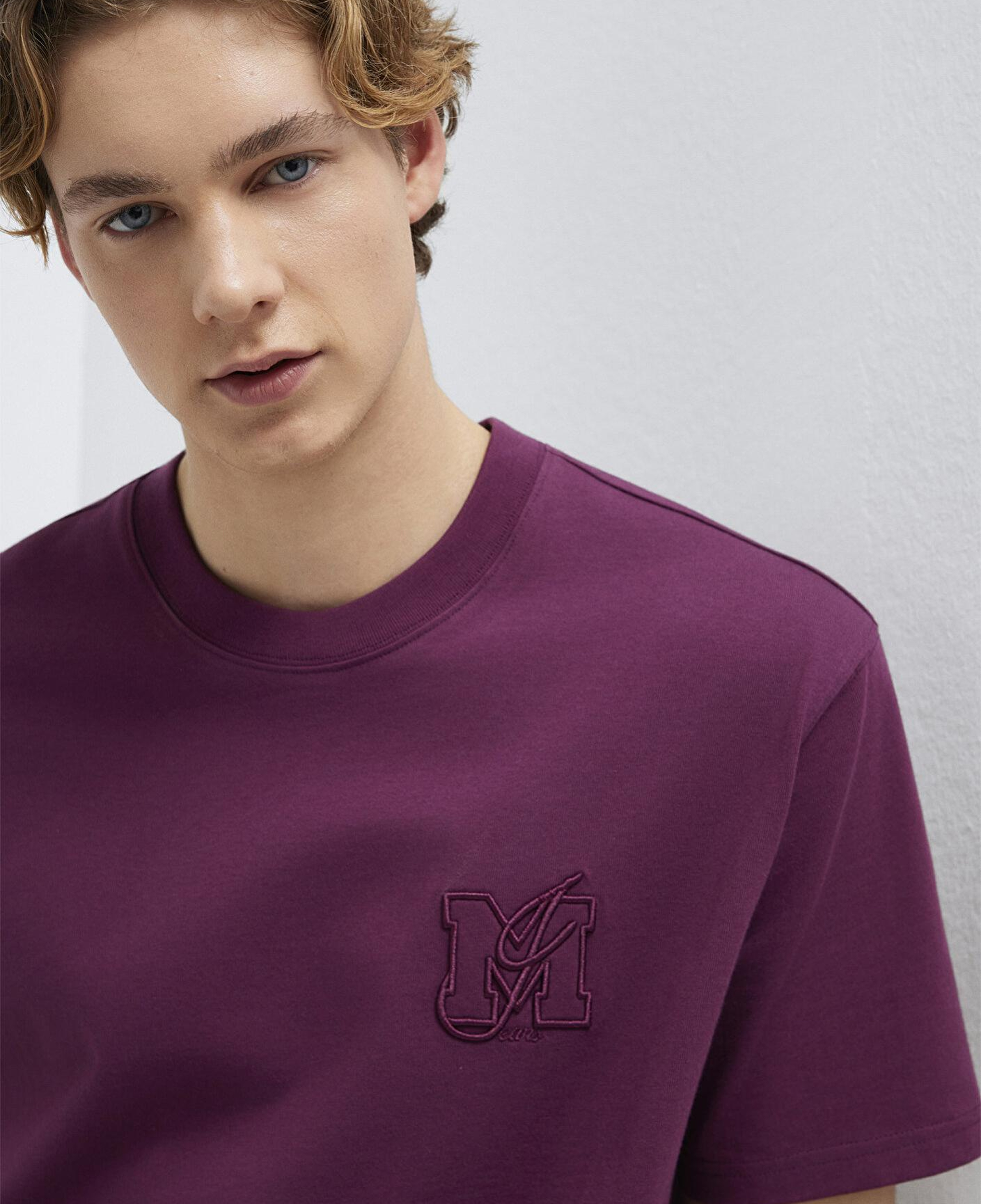 Mavi MJ Logo Detaylı Mor Tişört Loose Fit / Bol Rahat Kesim 0612885-70670