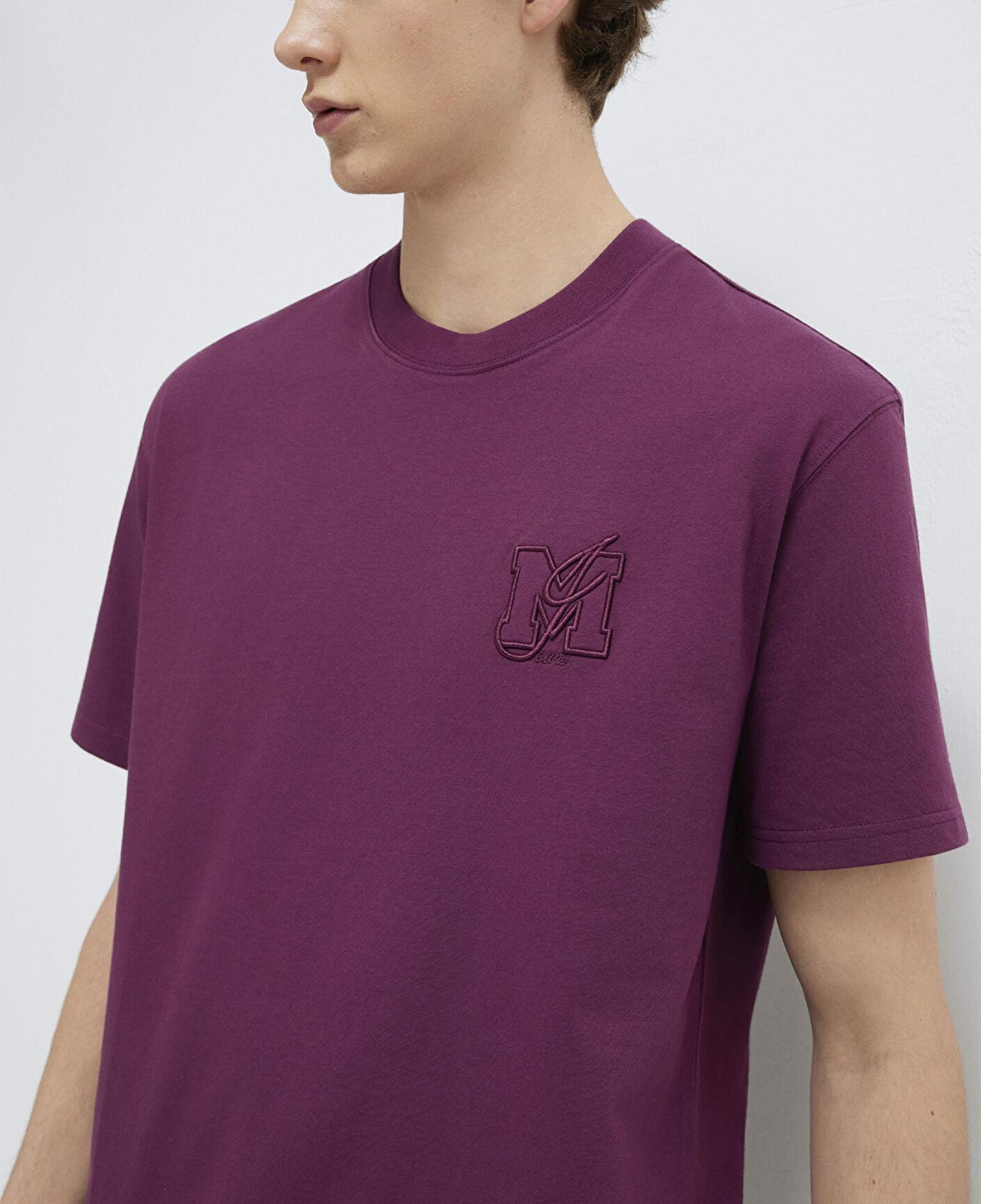 Mavi MJ Logo Detaylı Mor Tişört Loose Fit / Bol Rahat Kesim 0612885-70670