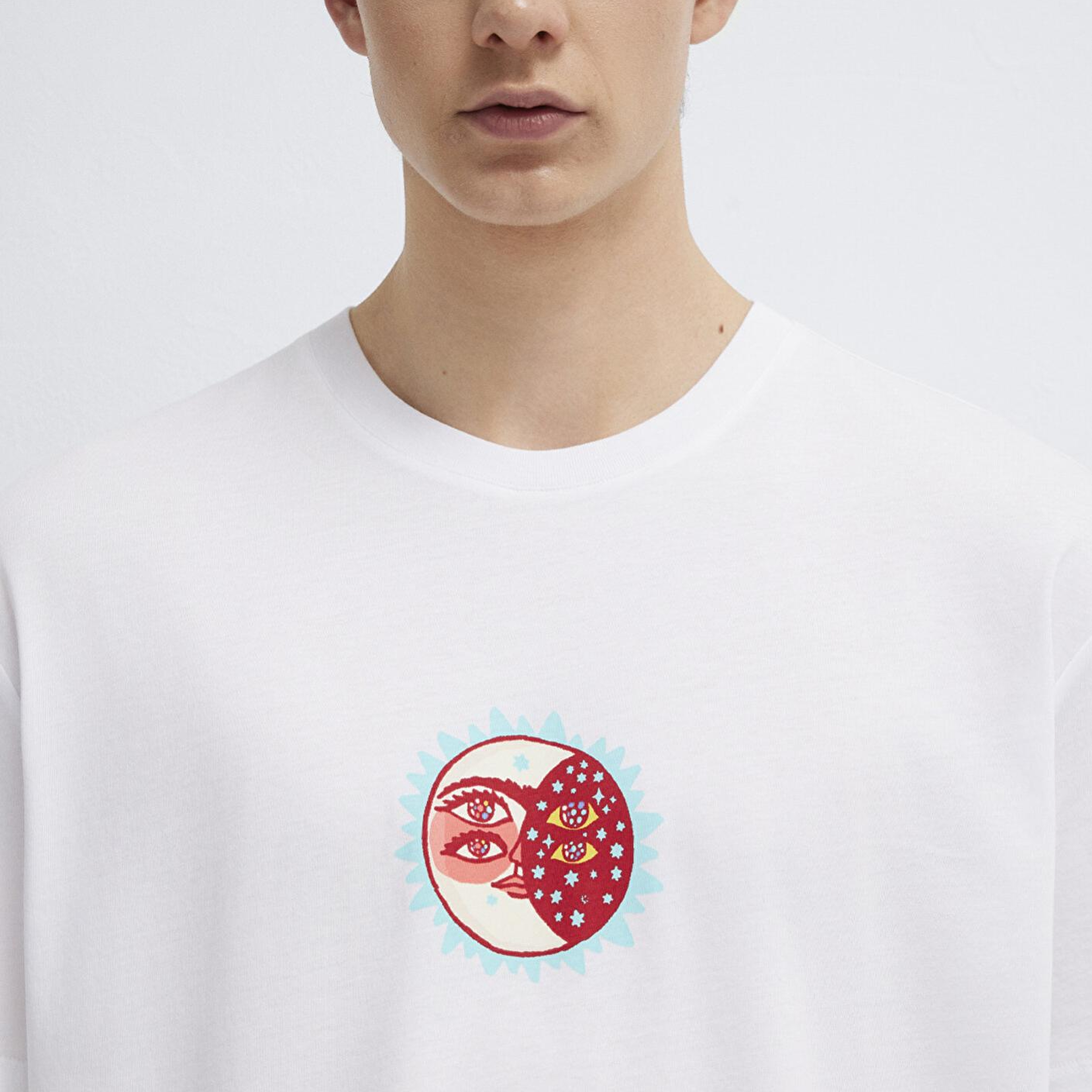 Mavi Ricardo Cavolo Lisanslı Baskılı Beyaz Tişört Relaxed Fit / Rahat Kesim 0613398-620