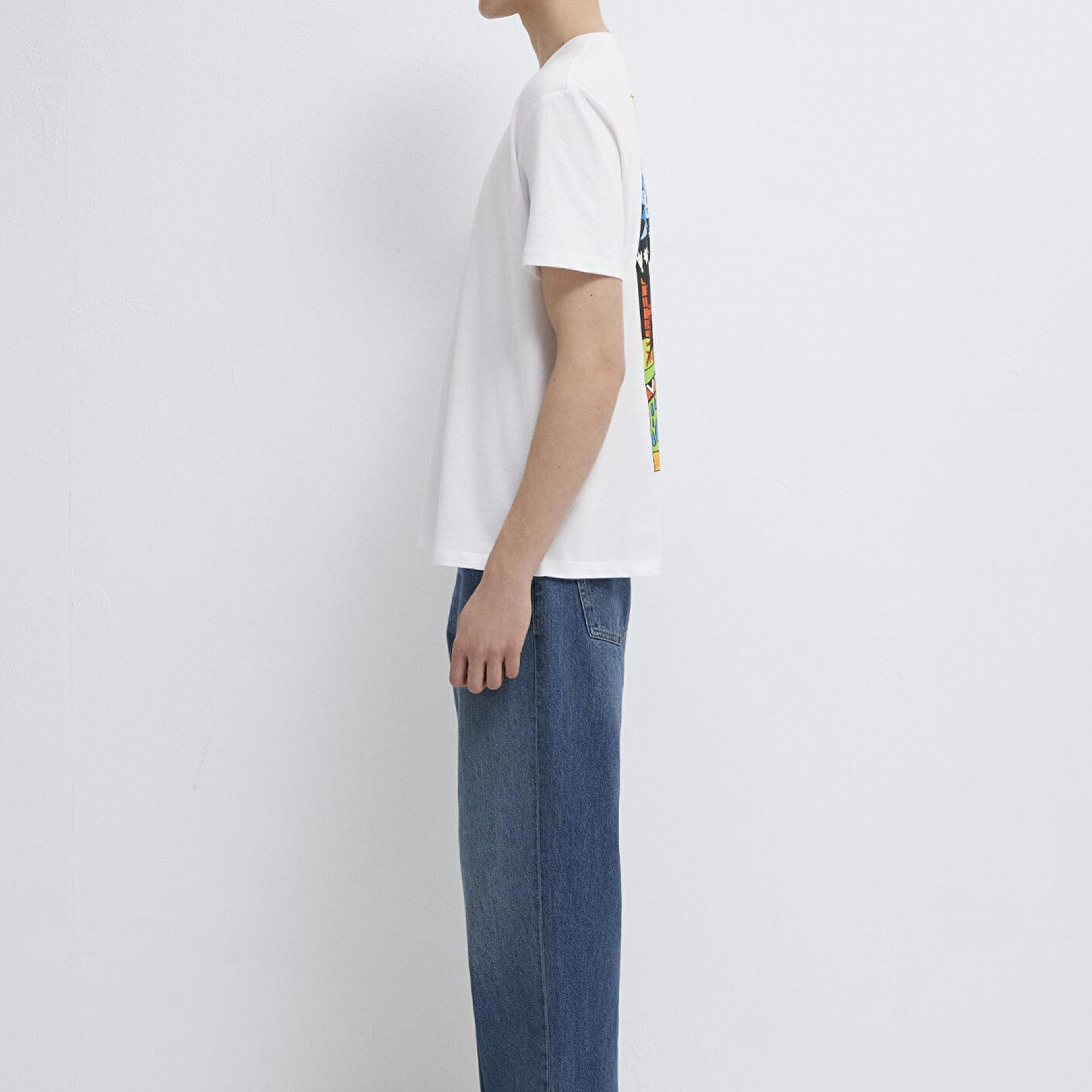 Mavi Ricardo Cavolo Lisanslı Baskılı Beyaz Tişört Relaxed Fit / Rahat Kesim 0613398-620