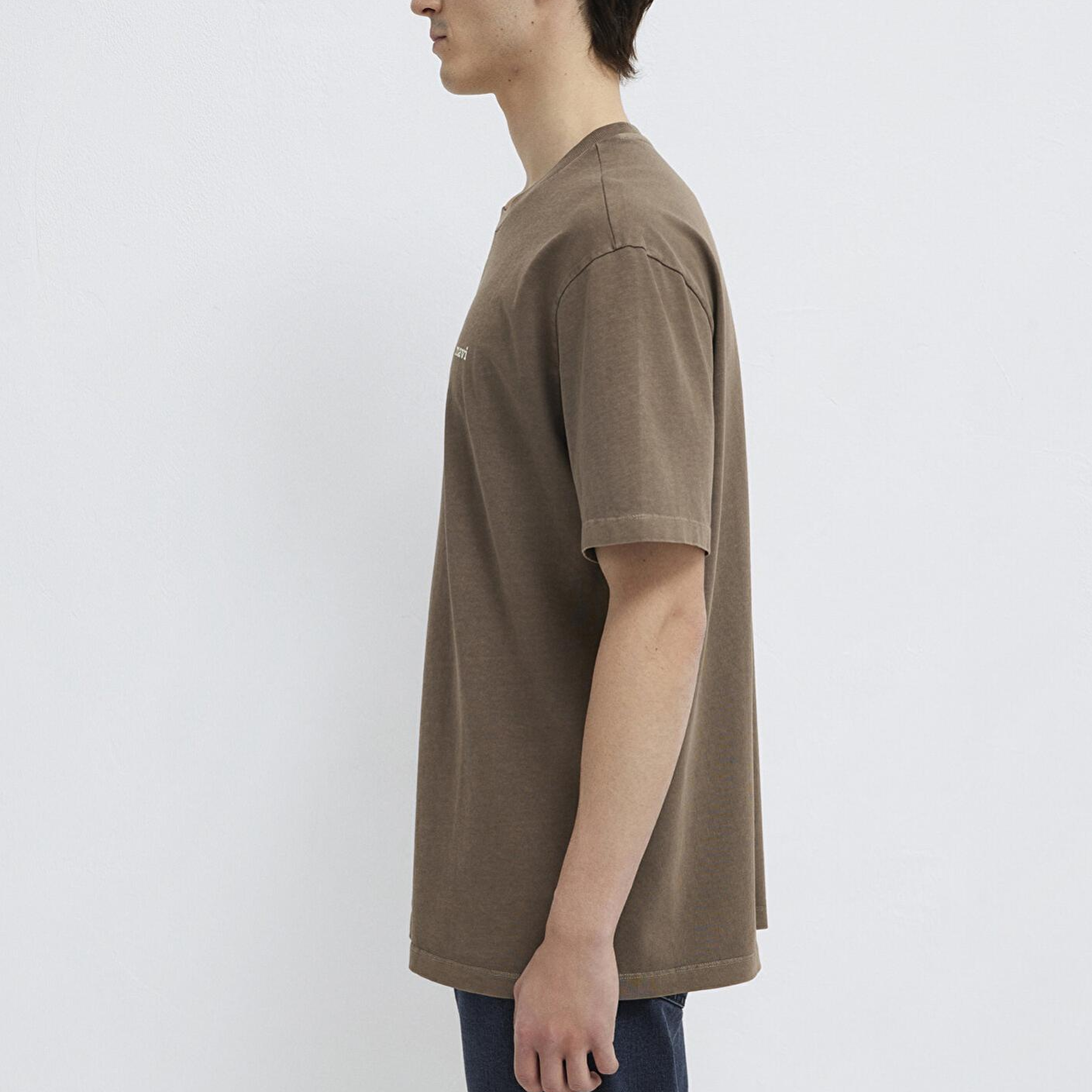 Mavi Mavi Logo Baskılı Kahverengi Tişört Loose Fit / Bol Rahat Kesim 0613346-70378