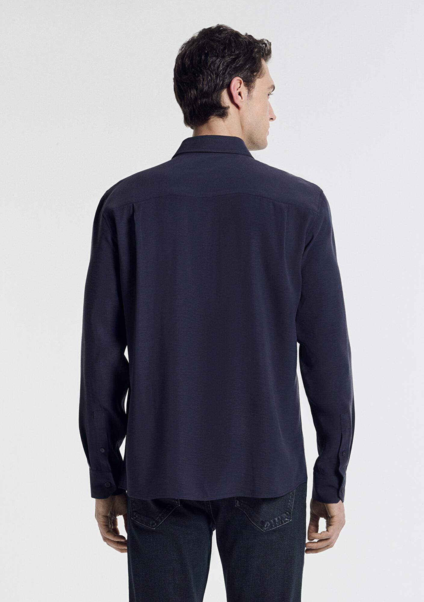 Mavi Soft Premium Lacivert Gömlek Regular Fit / Normal Kesim 0212010-86415