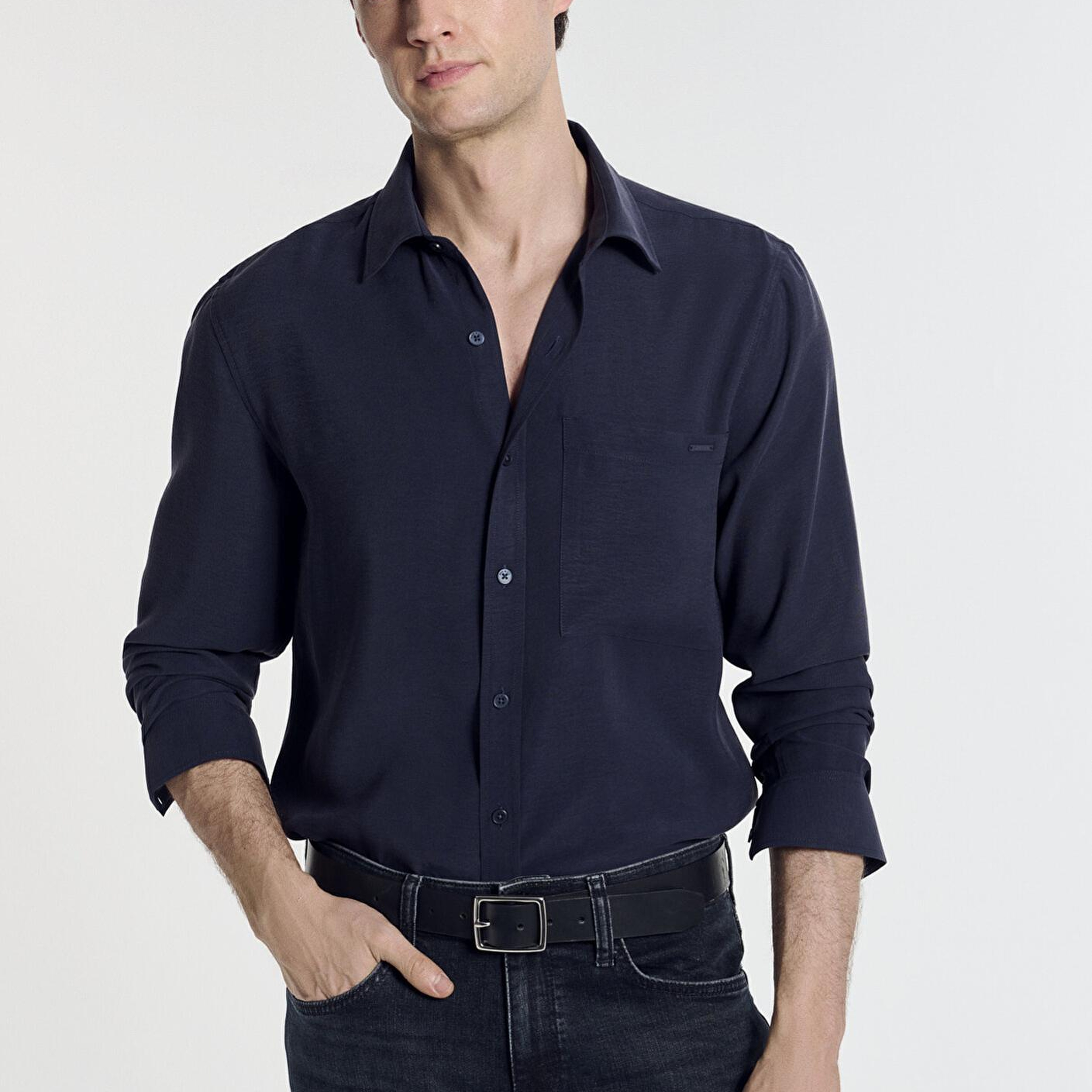 Mavi Soft Premium Lacivert Gömlek Regular Fit / Normal Kesim 0212010-86415