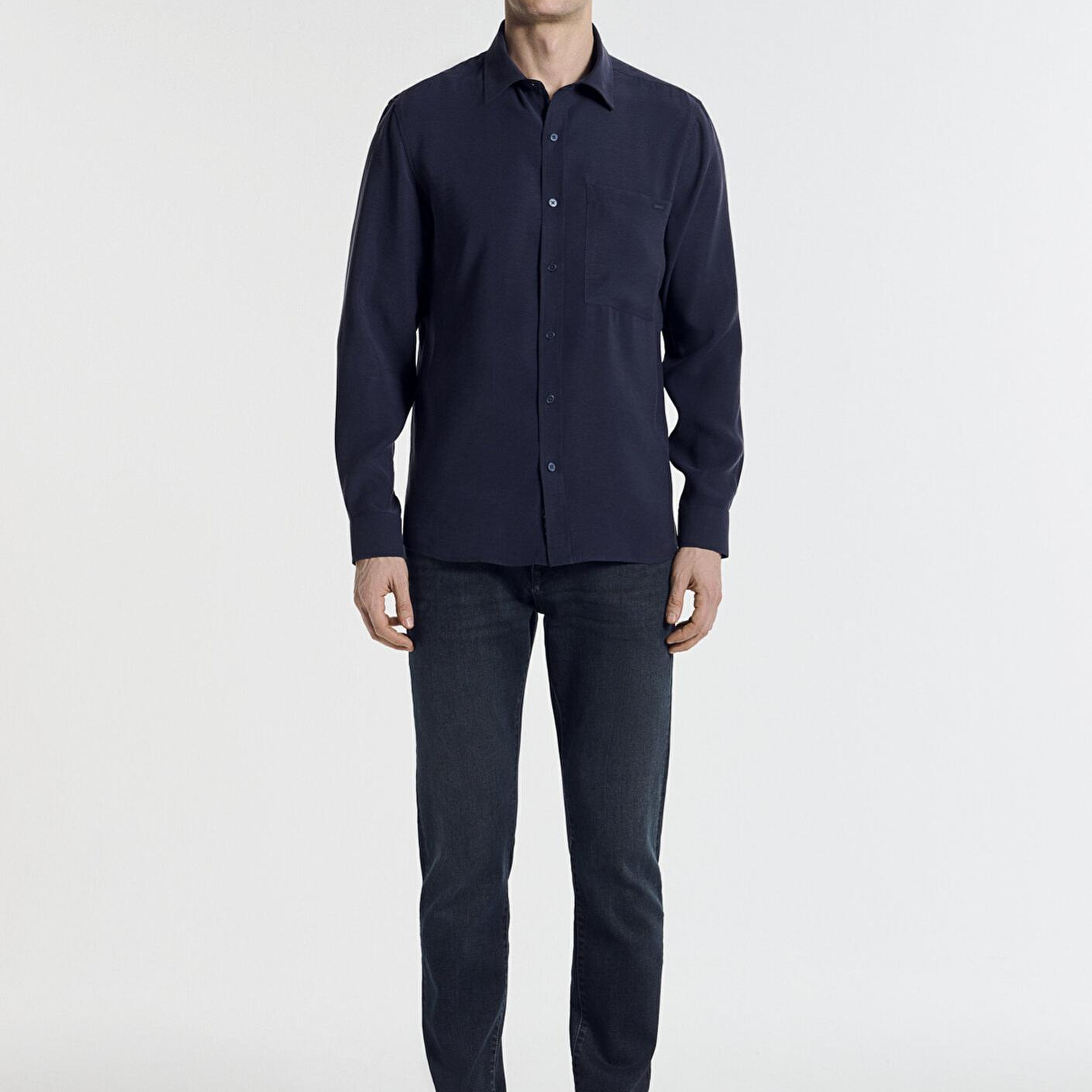 Mavi Soft Premium Lacivert Gömlek Regular Fit / Normal Kesim 0212010-86415