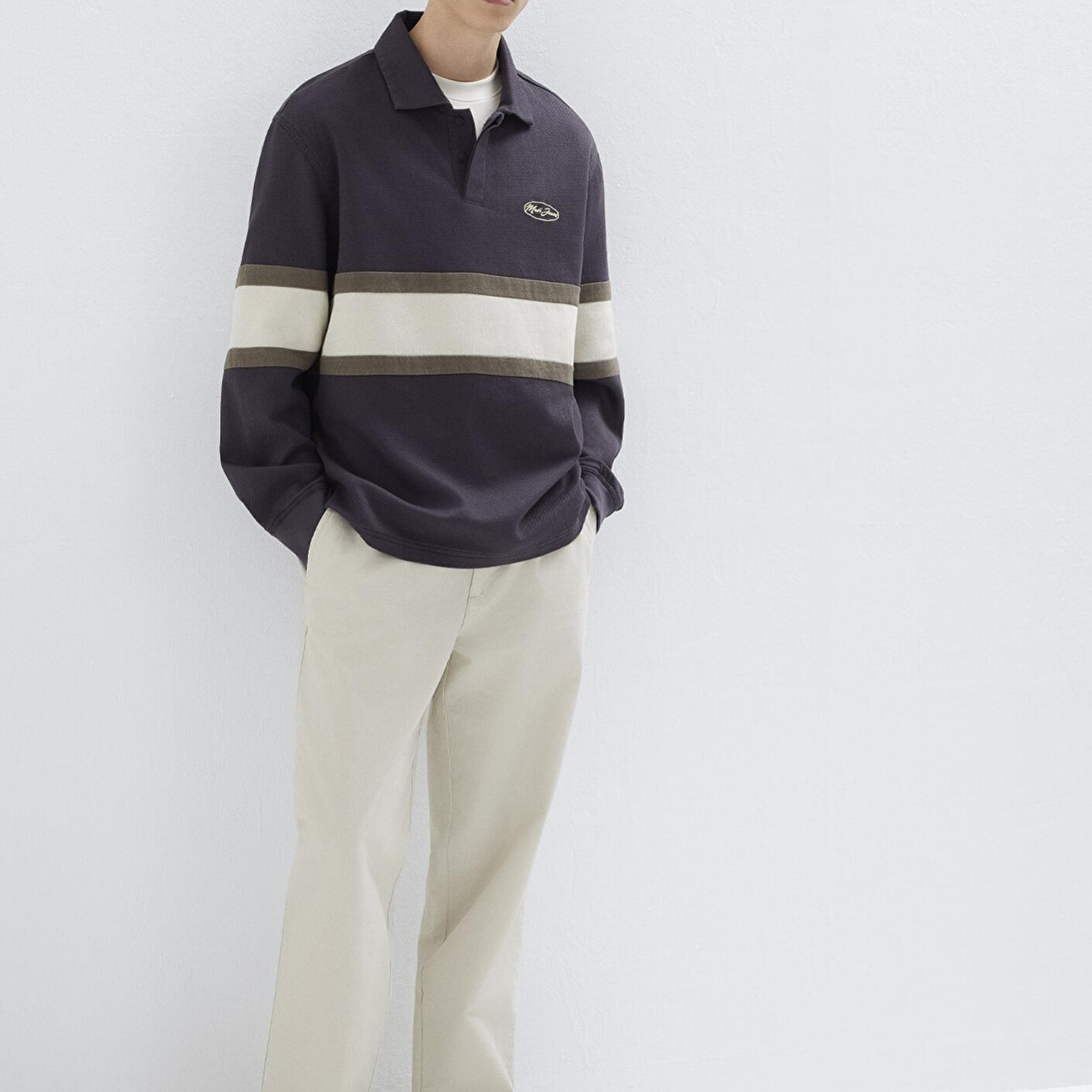 Mavi Beli Lastikli Bej Pantolon 0010610-70144