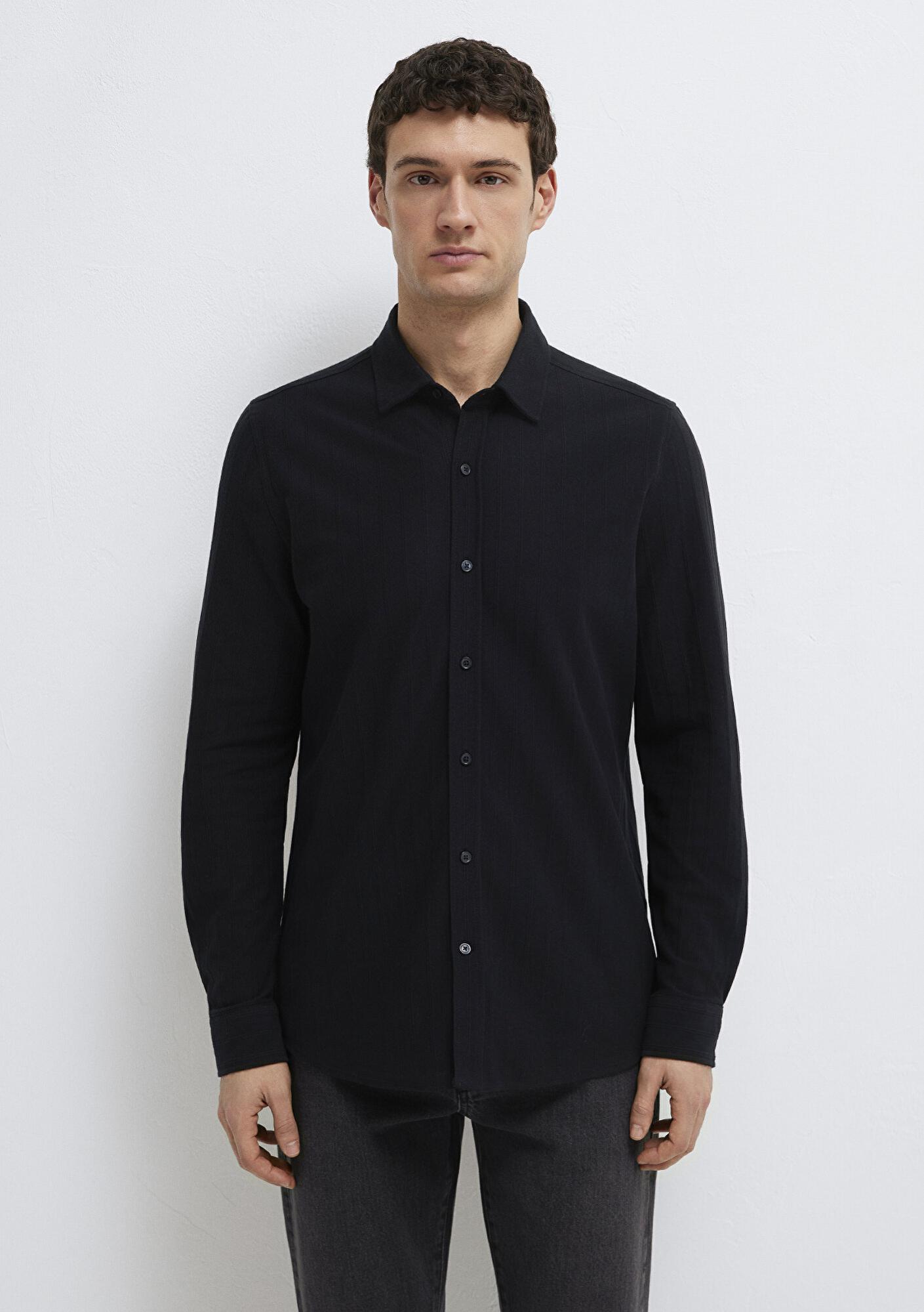 Mavi Siyah Gömlek Regular Fit / Normal Kesim 0212062-900