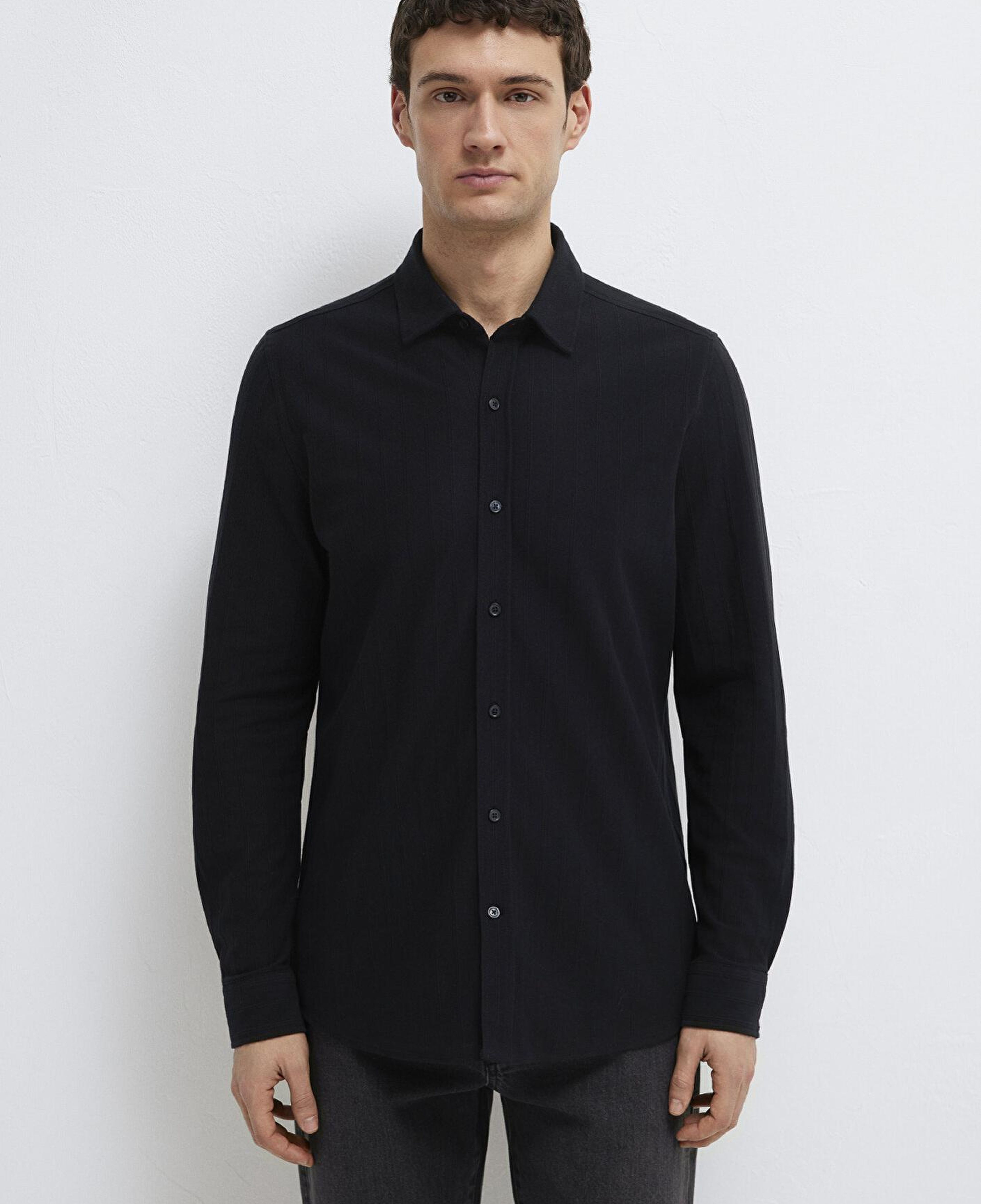 Mavi Siyah Gömlek Regular Fit / Normal Kesim 0212062-900