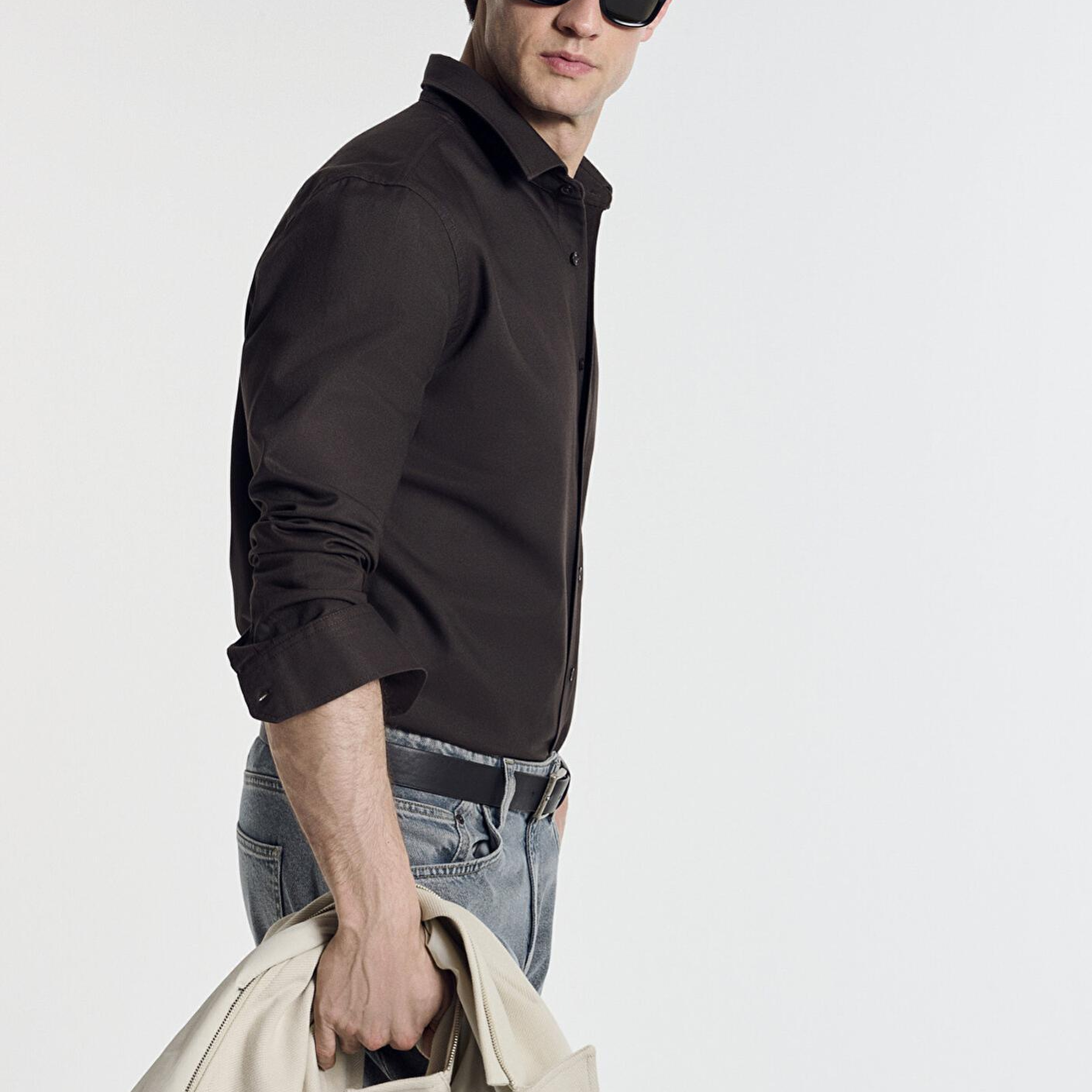 Mavi Kahverengi Gömlek Regular Fit / Normal Kesim 0212063-70219