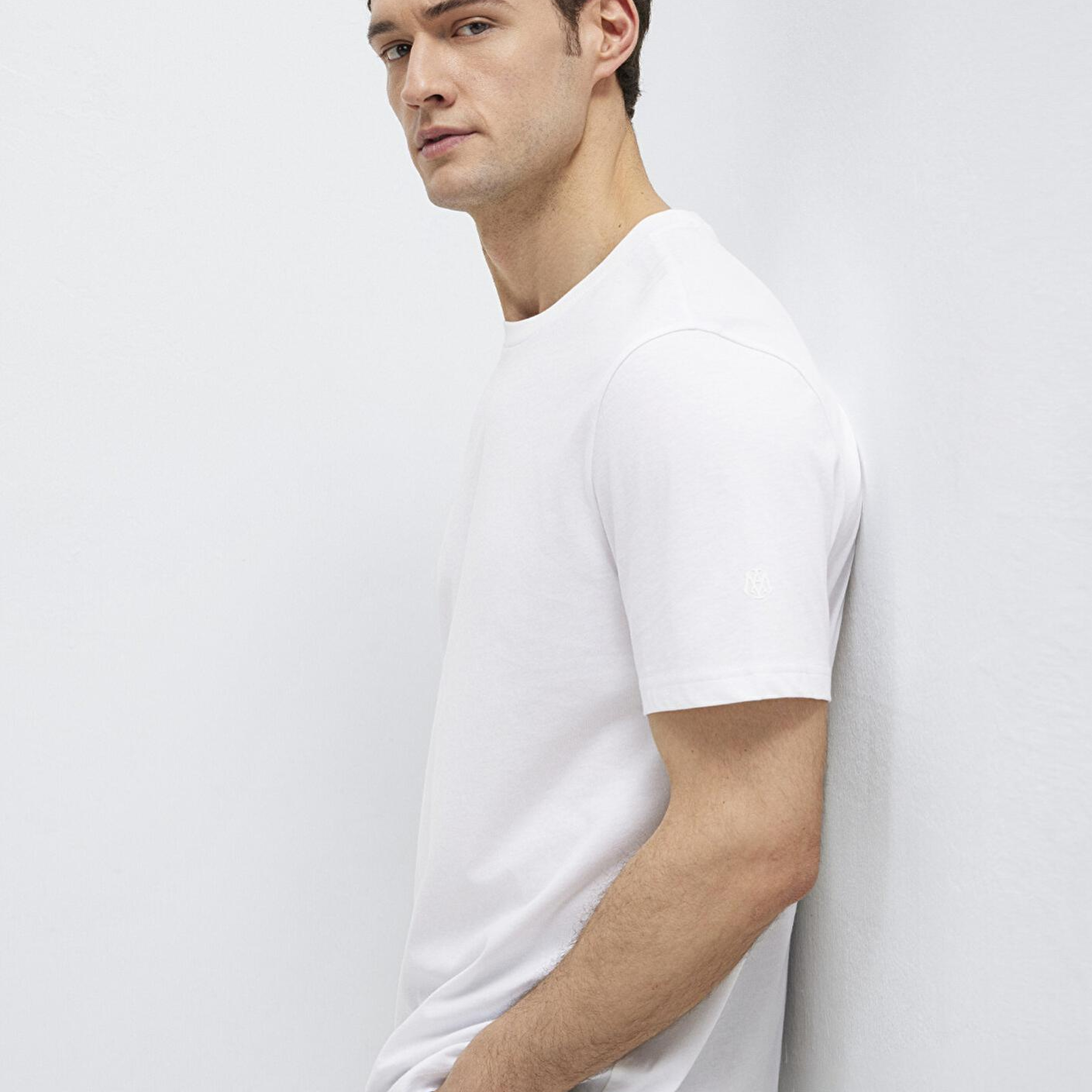 Mavi Beyaz Basic Tişört Regular Fit / Normal Kesim 0613477-620