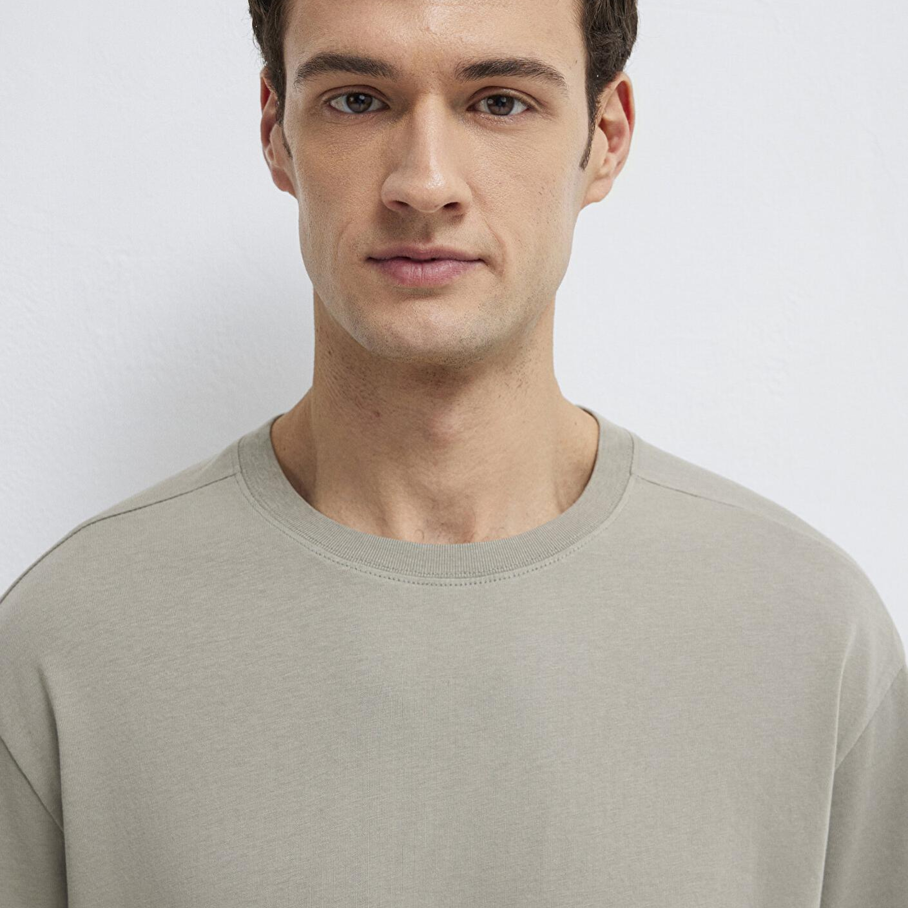 Mavi Gri Basic Tişört Loose Fit / Bol Rahat Kesim 0613466-70352