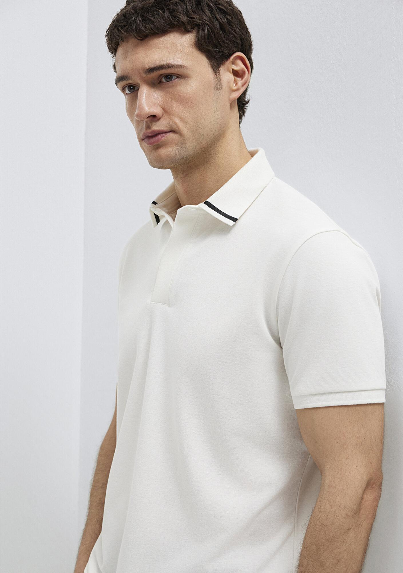 Mavi Soft-Premium Ekru Polo Tişört Regular Fit / Normal Kesim 0613358-70057