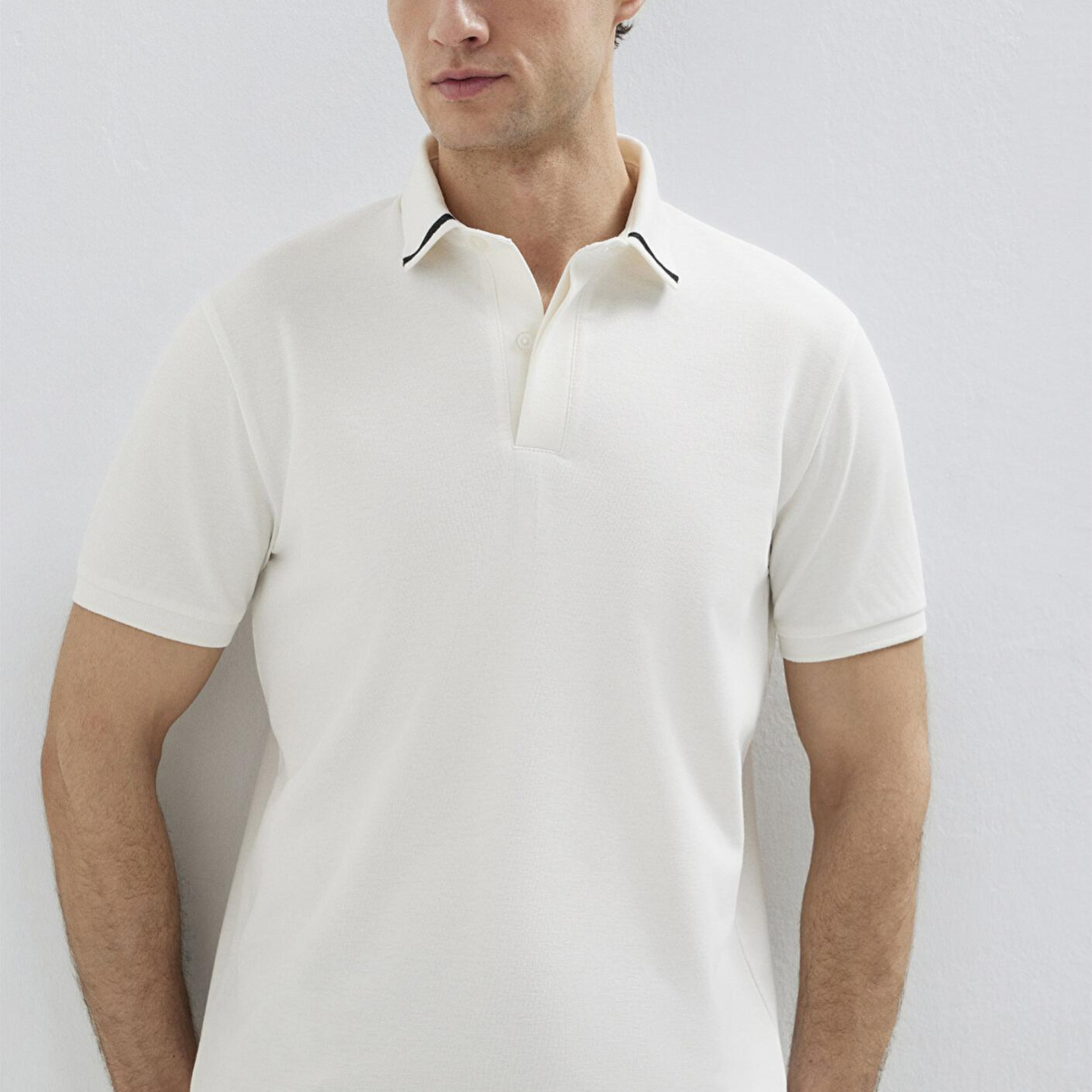 Mavi Soft-Premium Ekru Polo Tişört Regular Fit / Normal Kesim 0613358-70057