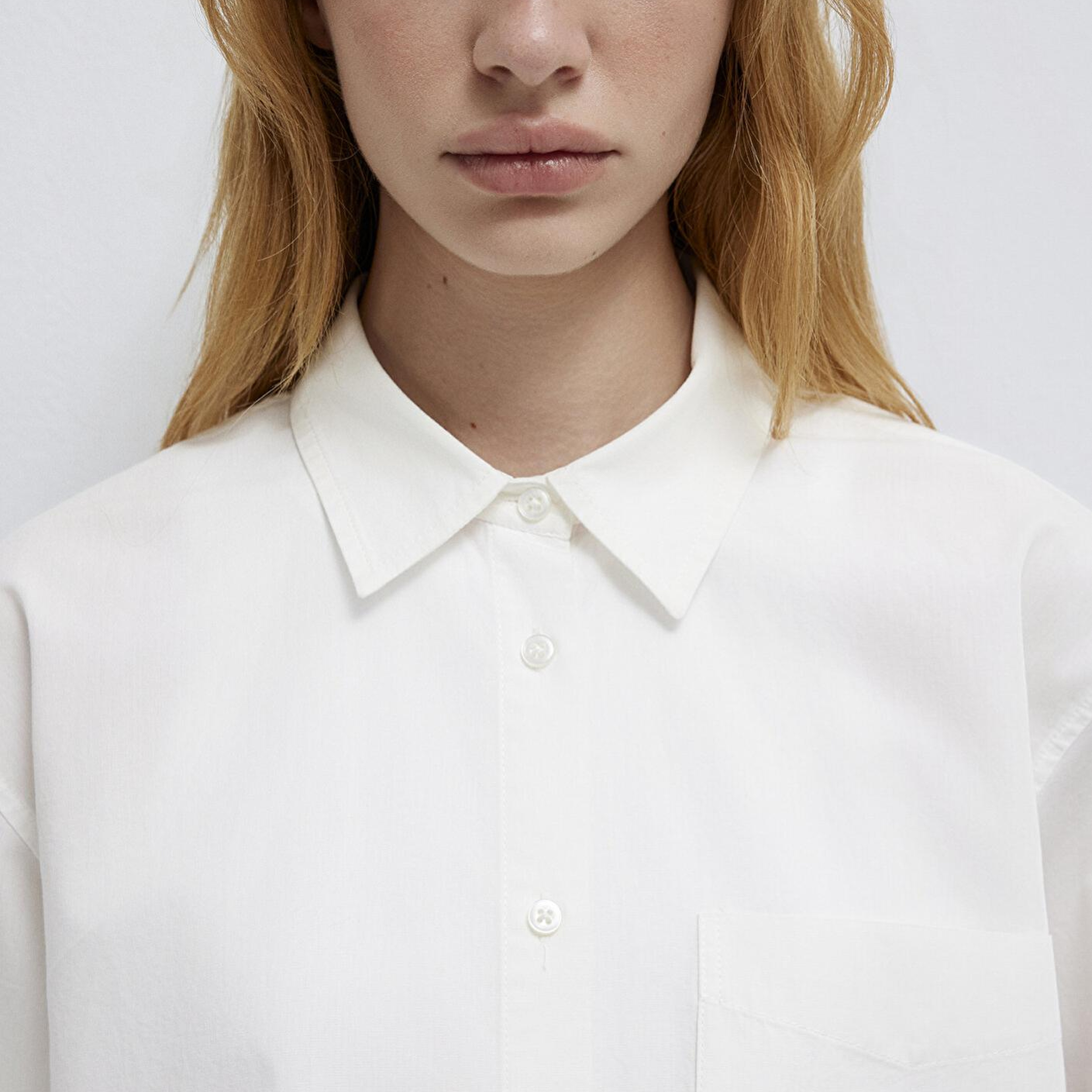 Mavi Ekru Kısa Gömlek Oversize / Geniş Kesim 1211453-70057