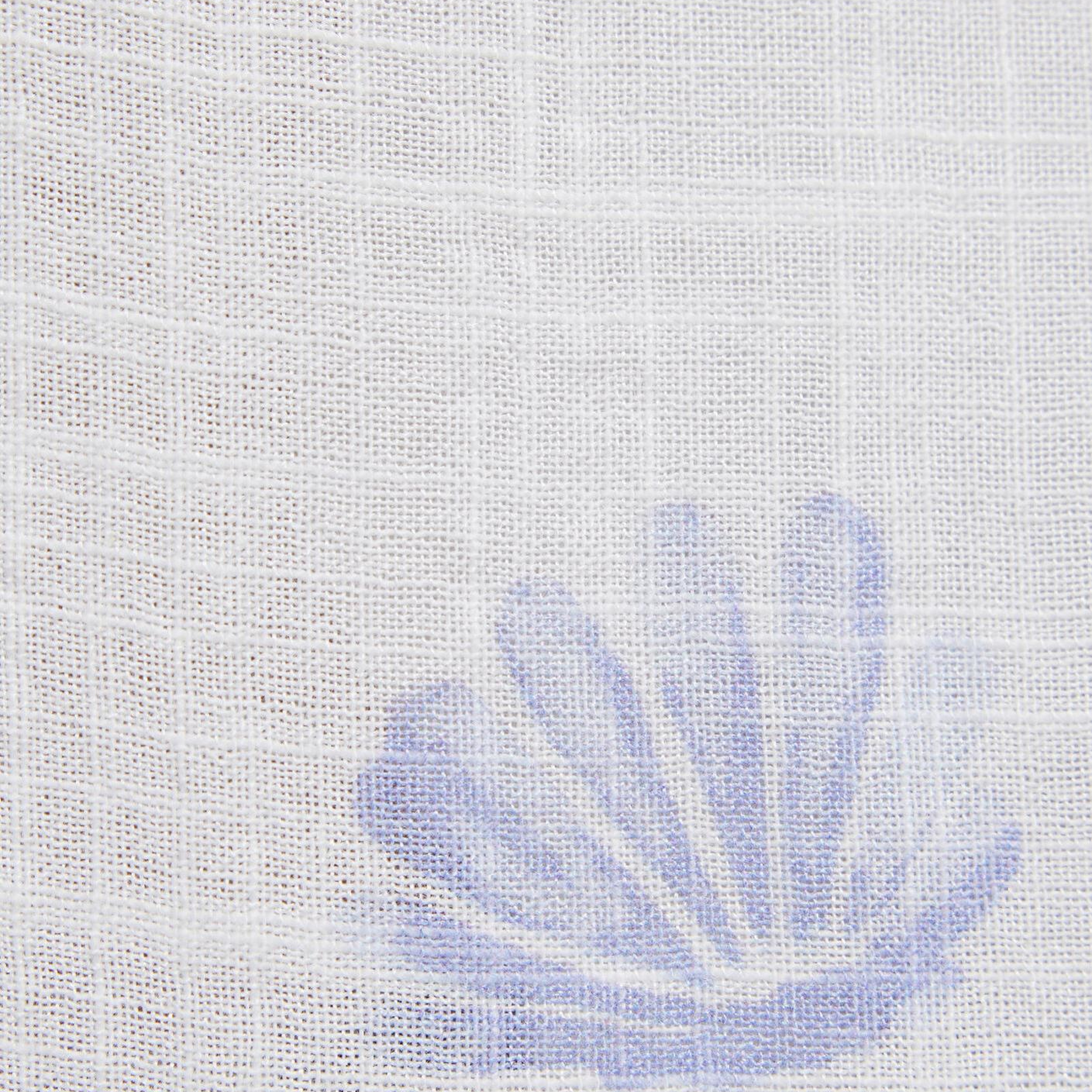 Mavi Deniz Kabuğu Baskılı Ekru Gömlek Loose Fit / Bol Rahat Kesim 122514-91497