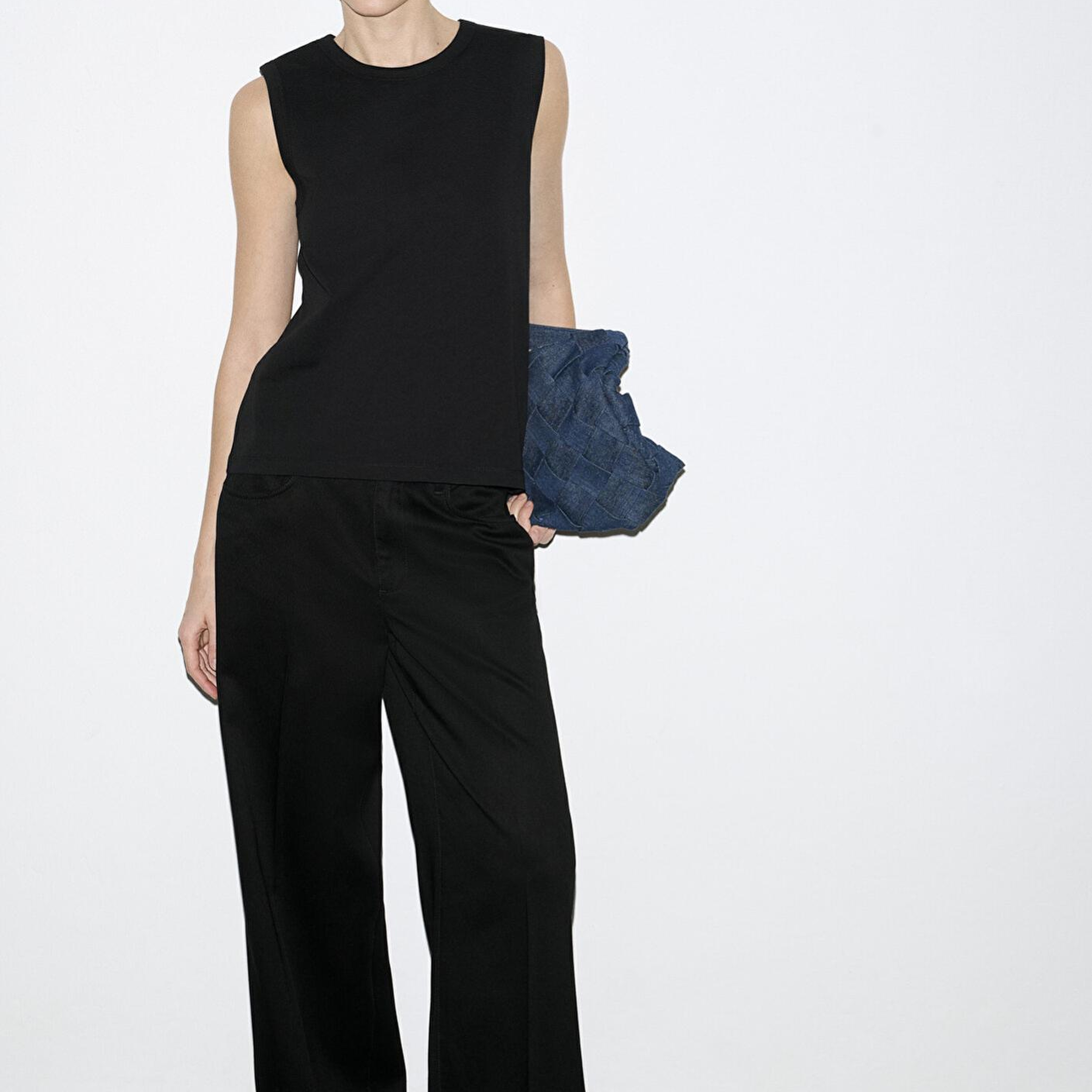 Mavi Siyah (TENCEL™) Liyosel Karışımlı Pantolon 1011217-900