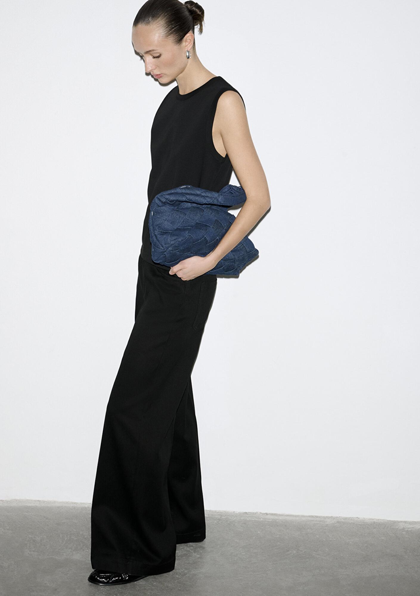 Mavi Siyah (TENCEL™) Liyosel Karışımlı Pantolon 1011217-900