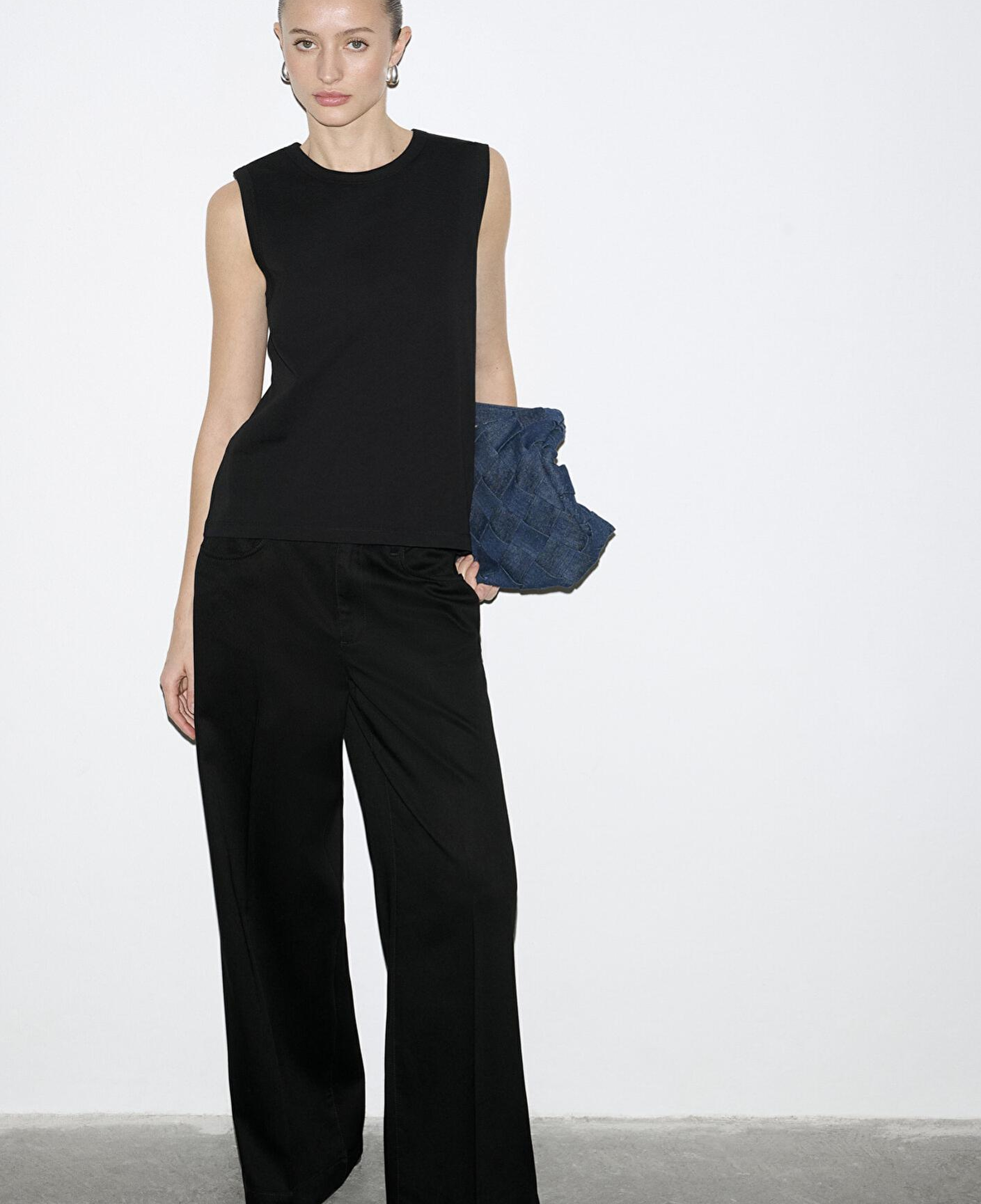 Mavi Siyah (TENCEL™) Liyosel Karışımlı Pantolon 1011217-900