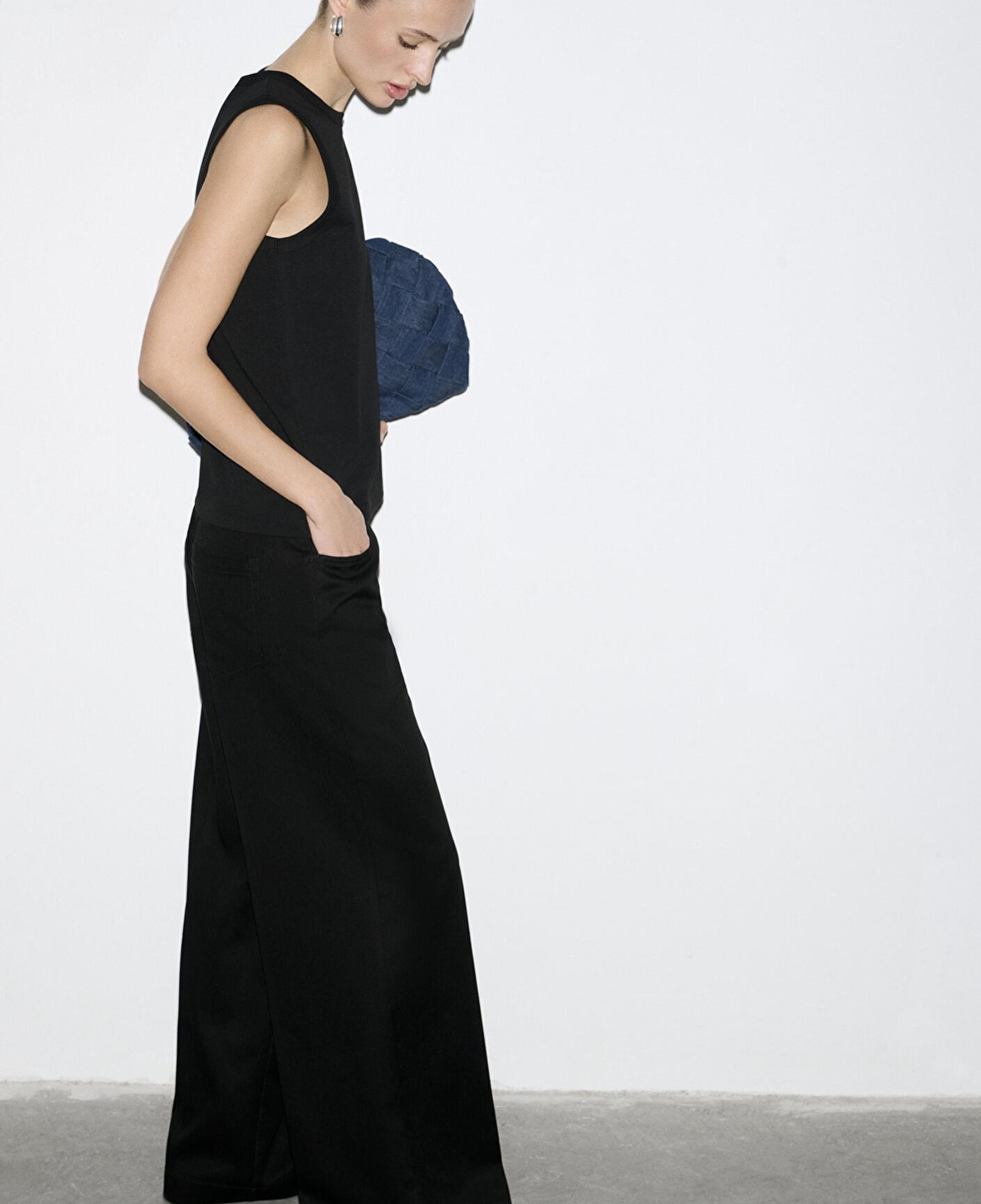 Mavi Siyah (TENCEL™) Liyosel Karışımlı Pantolon 1011217-900