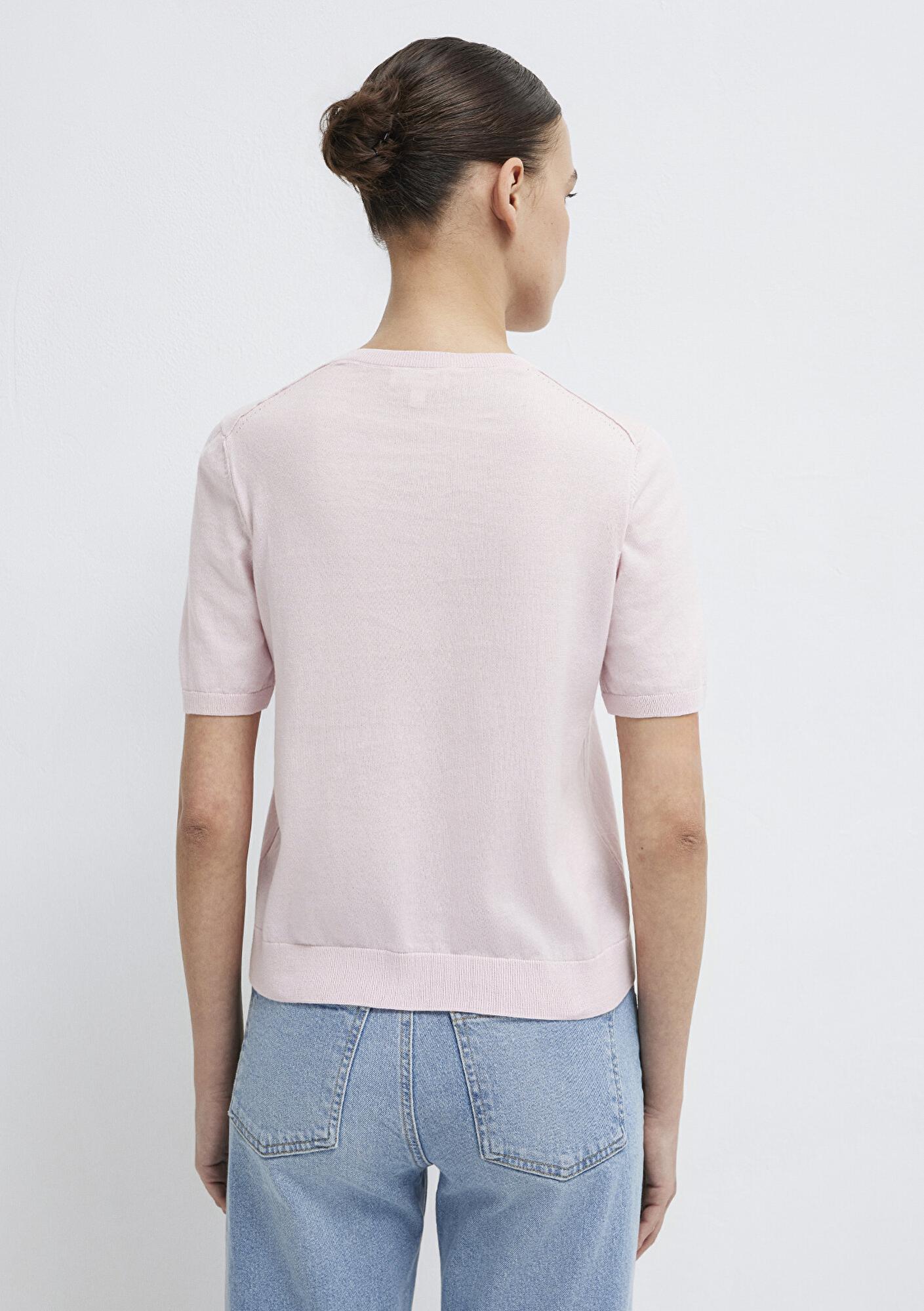 Mavi V Yaka Pembe Kazak Regular Fit / Normal Kesim 1710868-70969