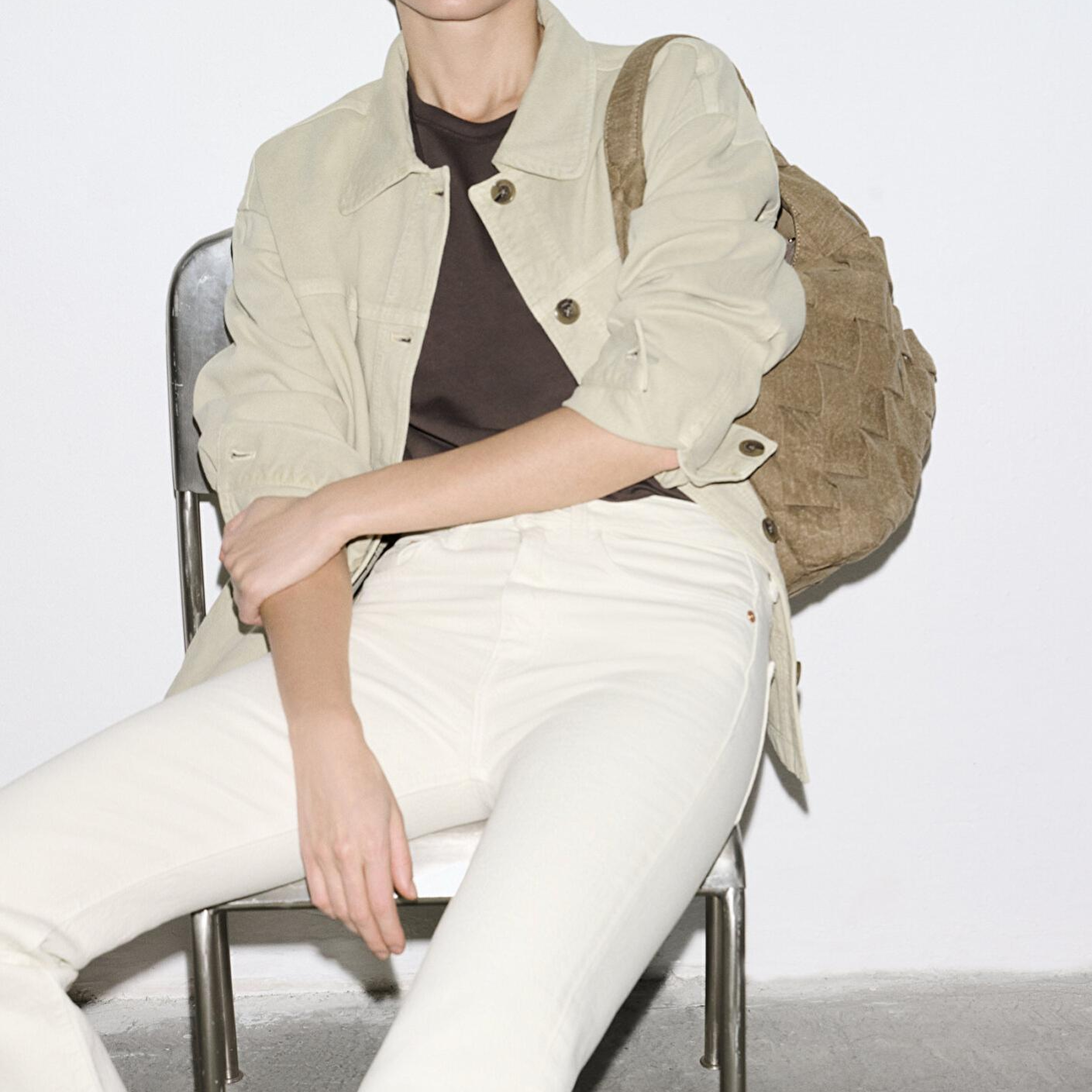 Mavi Cep Detaylı Yeşil Gömlek Oversize / Geniş Kesim 1211424-70153