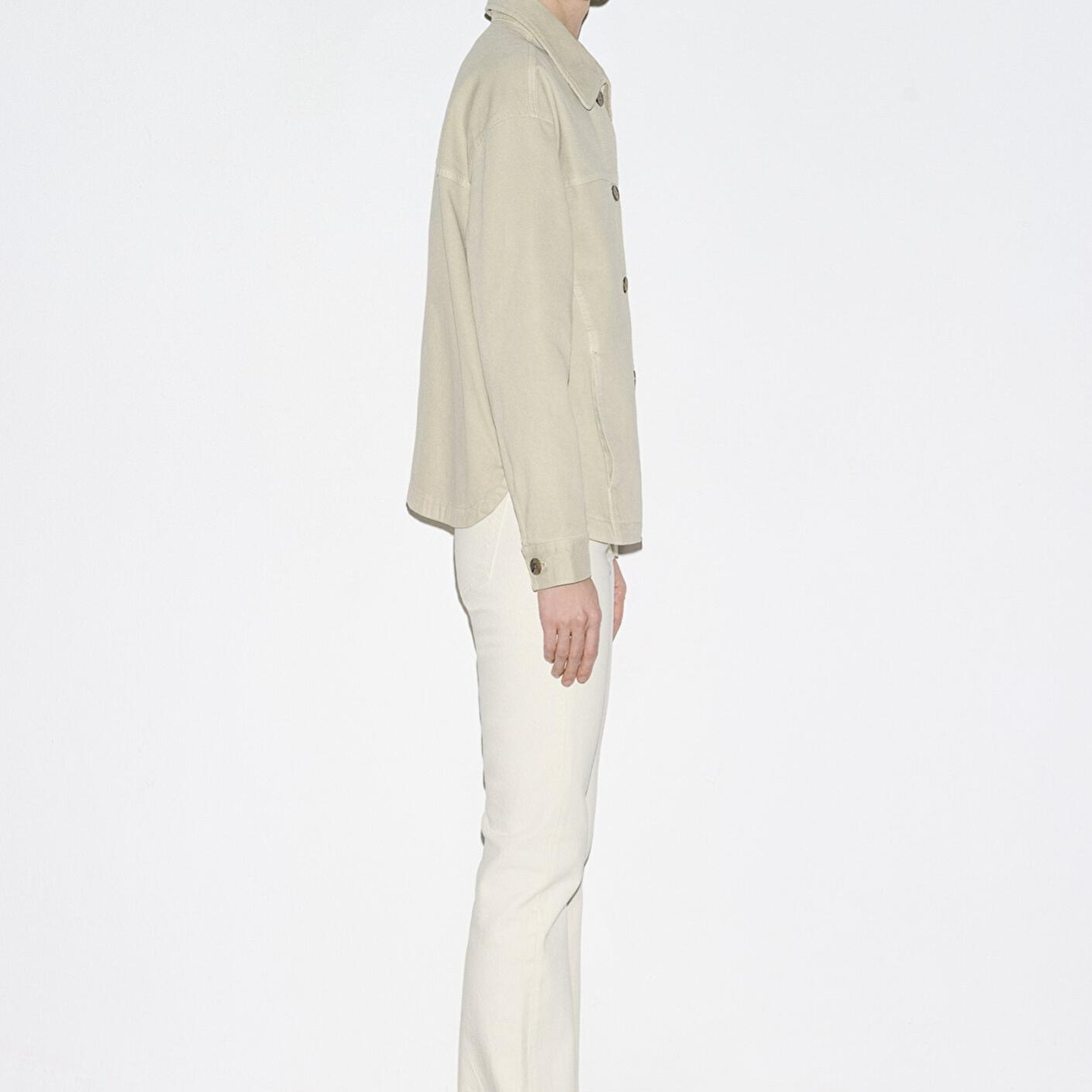 Mavi Cep Detaylı Yeşil Gömlek Oversize / Geniş Kesim 1211424-70153