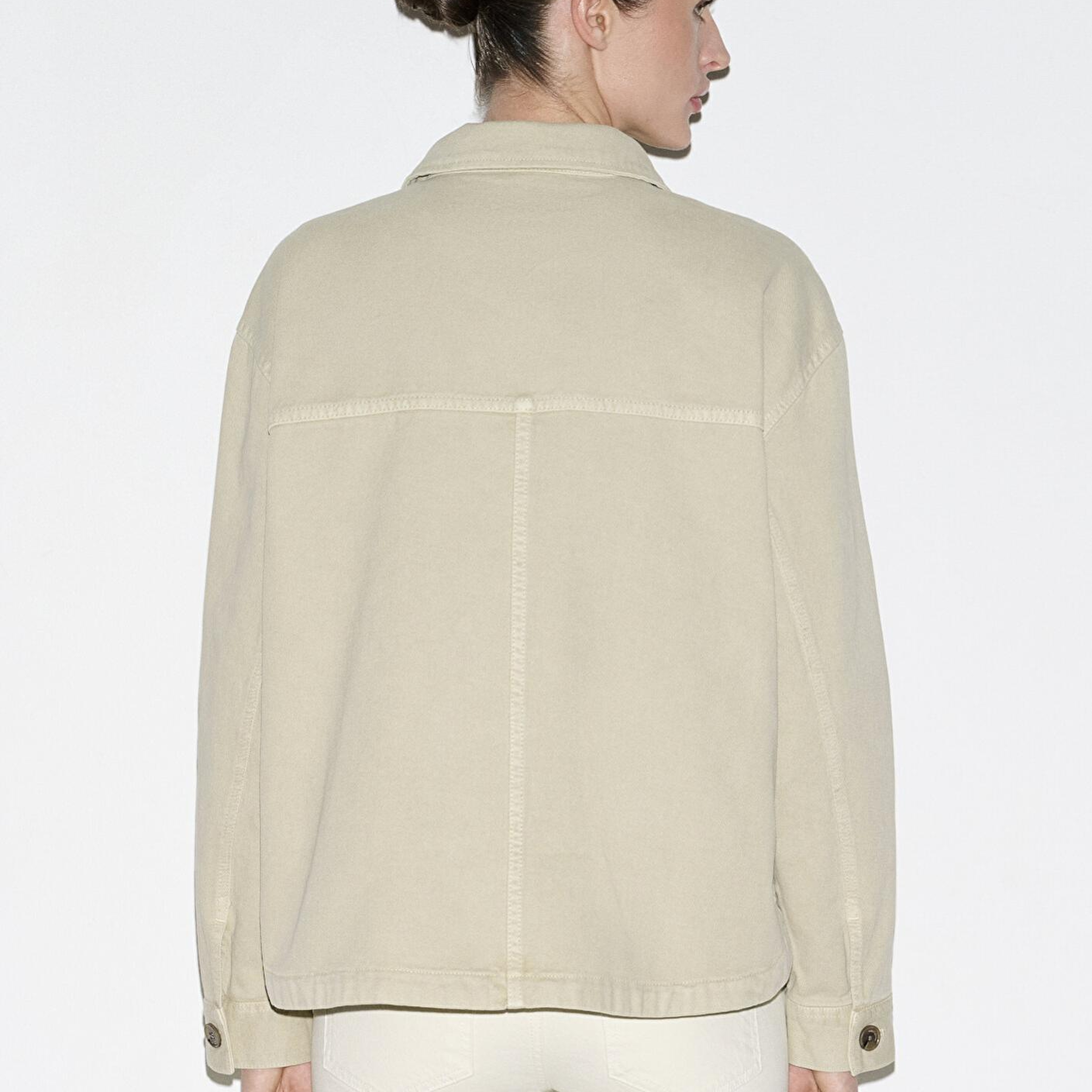 Mavi Cep Detaylı Yeşil Gömlek Oversize / Geniş Kesim 1211424-70153