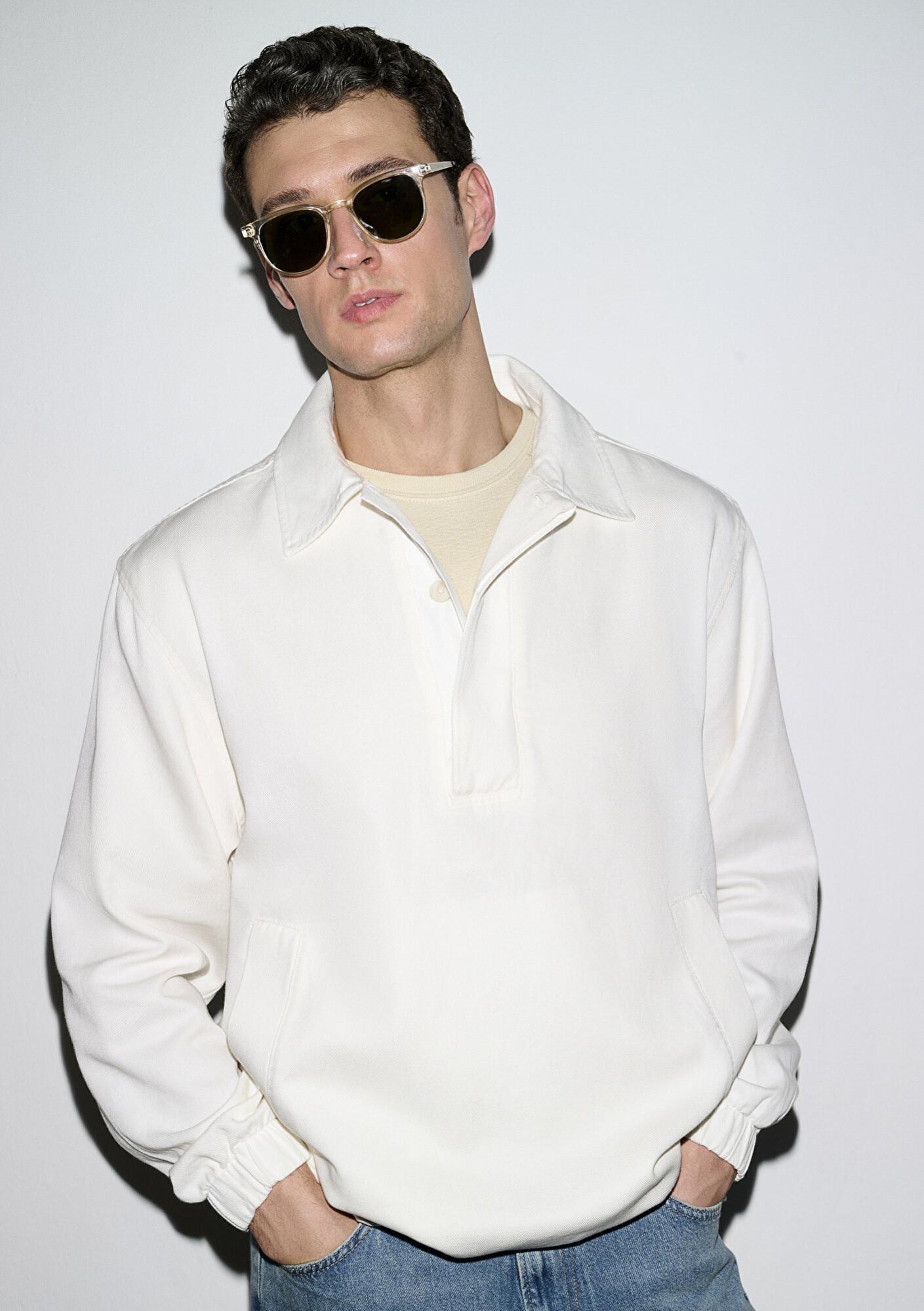 Mavi Ekru Polo Sweatshirt 0212008-80194